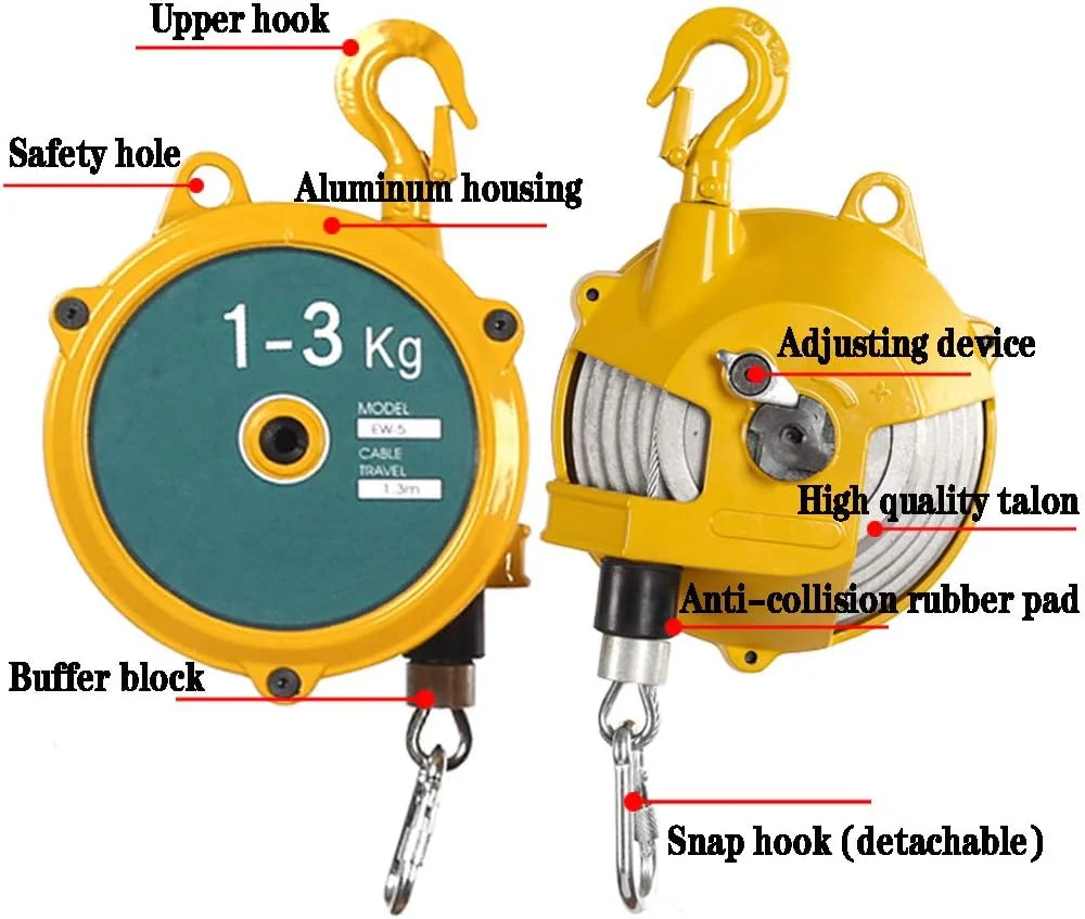 ابزار تعادل فنری WQZZDStar، تعادل فنری 1-3 کیلوگرم/3-5 کیلوگرم، نگهدارنده ابزار تعادل فنری قابل تنظیم با عملکرد خود قفل شونده برای کارخانه و کارگاه، کاهش خستگی پرسنل (1 تا 3 کیلوگرم) ابزار تعادل فنری WQZZDStar، تعادل فنری 1-3 کیلوگرم/3-5 کیلوگرم، نگهدارنده ابزار تعادل فنری قابل تنظیم با عملکرد خود قفل شونده برای کارخانه و کارگاه، کاهش خستگی پرسنل (1 تا 3 کیلوگرم)