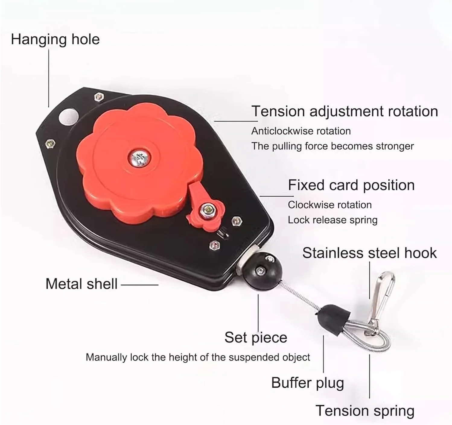 بالانسر ابزار فنری، نگهدارنده ابزار کابل جمع شونده، بالانسر فنری، آویز ابزار بالانسر فنری جمع شونده با قلاب و سیم، نگهدارنده آویز ابزار سنگین، برای (1.5 3 کیلوگرم) بالانسر ابزار فنری، نگهدارنده ابزار کابل جمع شونده، بالانسر فنری، آویز ابزار بالانسر فنری جمع شونده با قلاب و سیم، نگهدارنده آویز ابزار سنگین، برای (1.5 3 کیلوگرم)