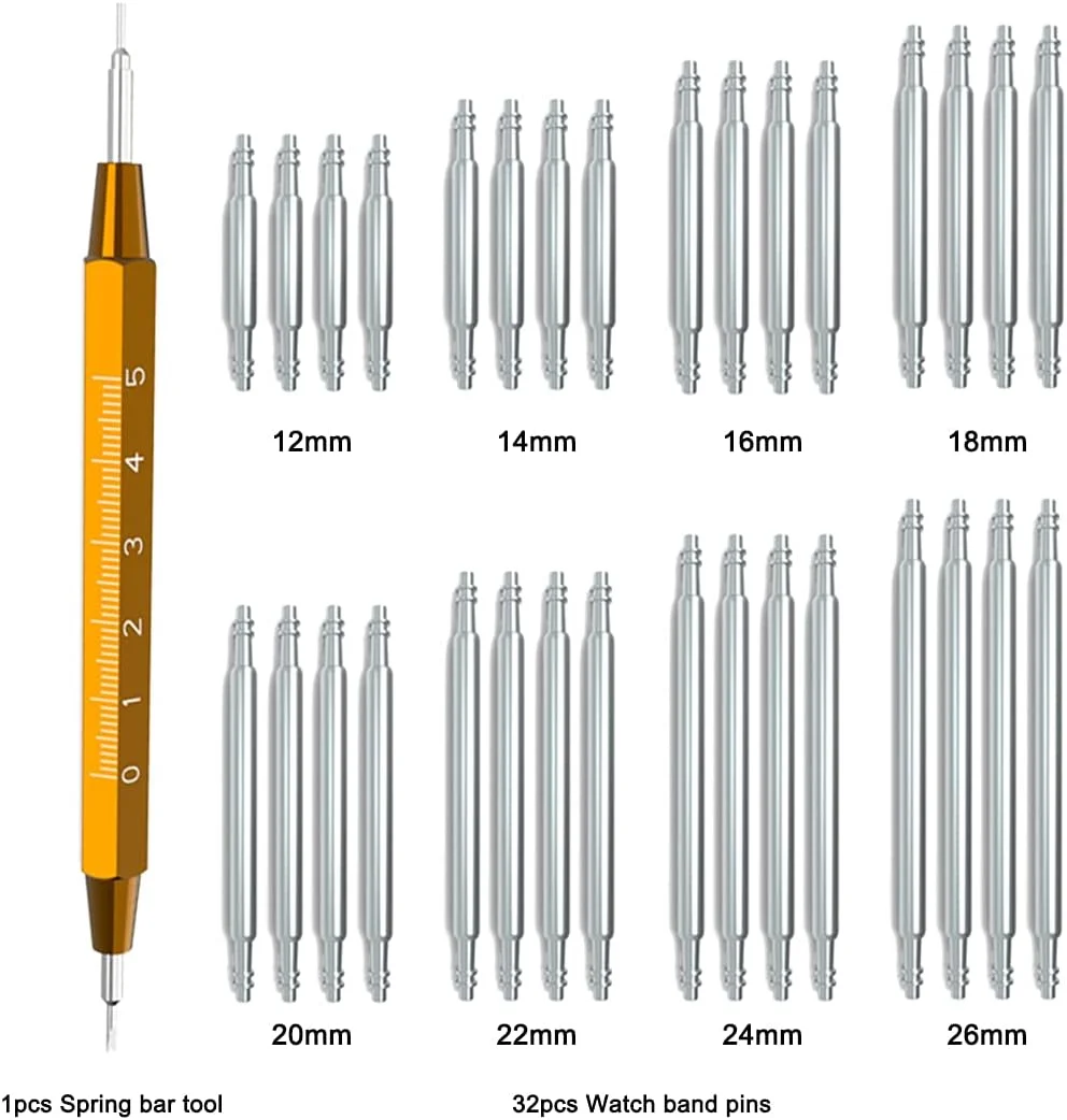 ابزار فنری Wellfit به همراه 32 عدد پین بند ساعت استیل ضد زنگ سنگین، مدرن