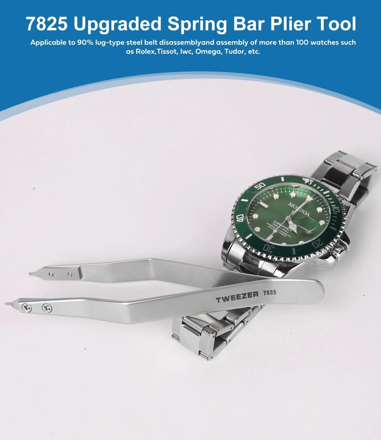 ابزار فنر میله ساعت، انبر فنر میله 7825 ابزار نصب و جداسازی پین بند ساعت (مشکی) ابزار فنر میله ساعت، انبر فنر میله 7825 ابزار نصب و جداسازی پین بند ساعت (مشکی)