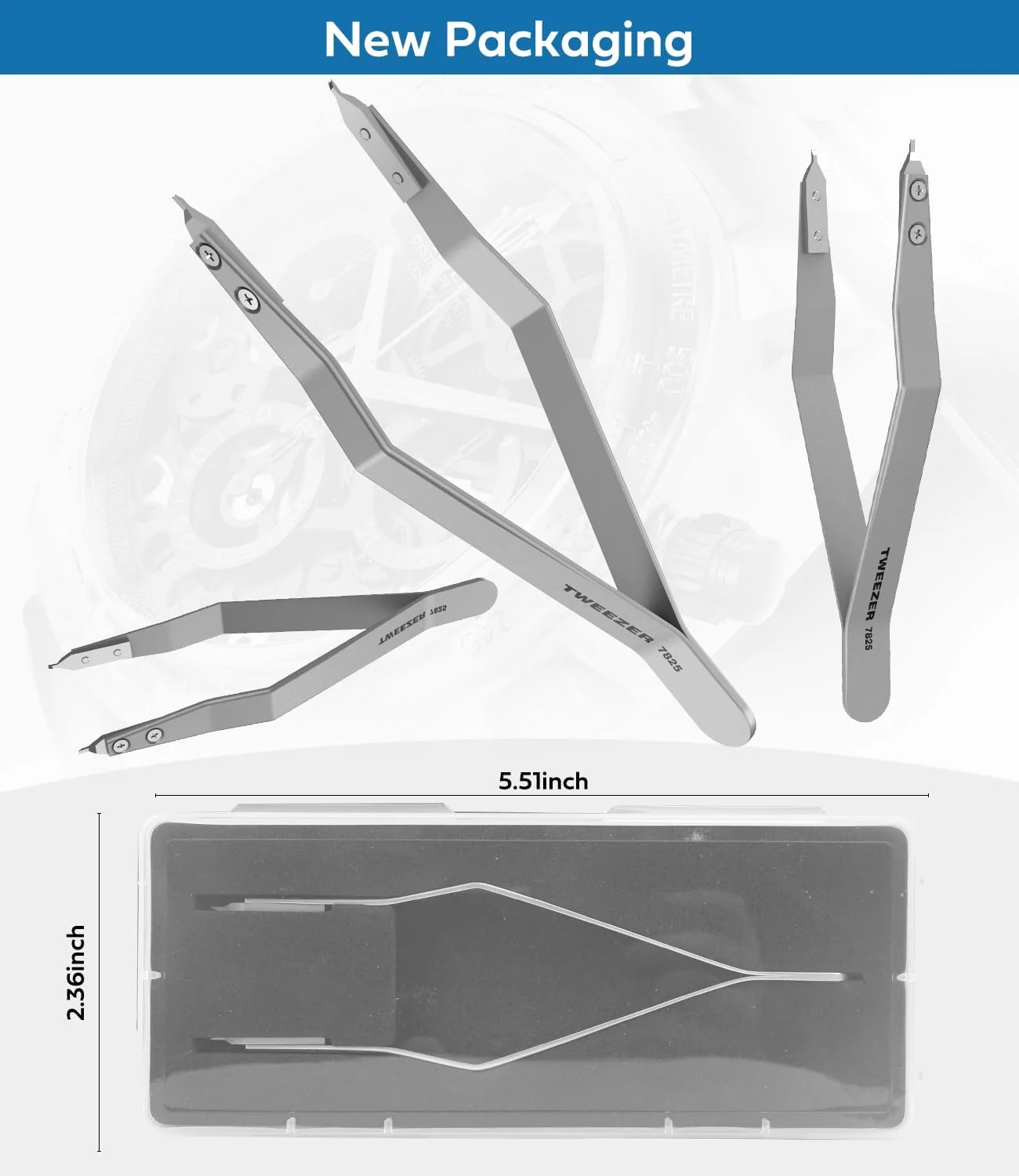 ابزار فنر میله ساعت، انبر فنر میله 7825 ابزار نصب و جداسازی پین بند ساعت (مشکی) ابزار فنر میله ساعت، انبر فنر میله 7825 ابزار نصب و جداسازی پین بند ساعت (مشکی)