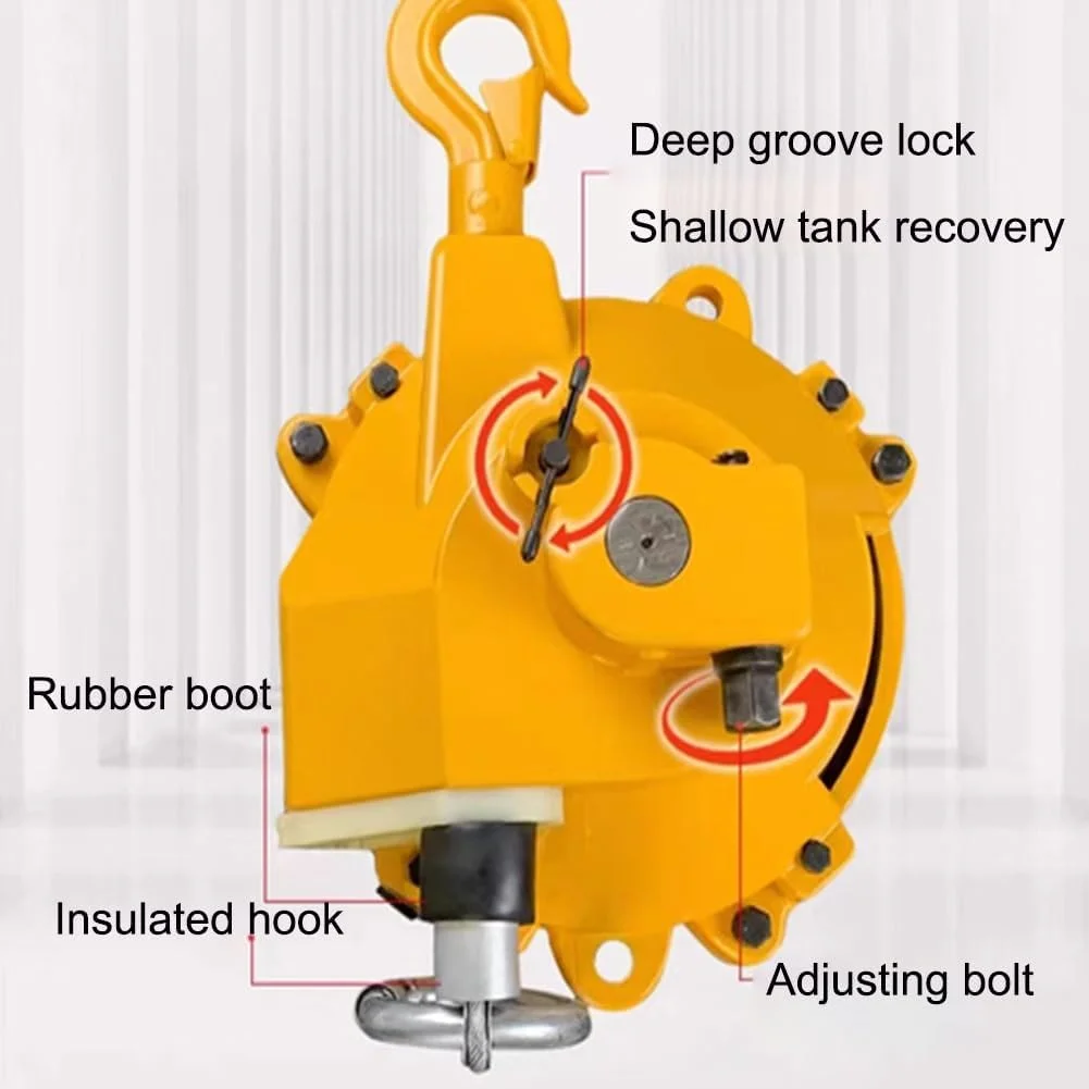 متعادل کننده فنری جمع شونده، نگهدارنده ابزار جمع شونده با طول 1.5 متر، متعادل کننده فنری جمع شونده برای کارخانه و کارگاه (اندازه: 5-9 کیلوگرم) متعادل کننده فنری جمع شونده، نگهدارنده ابزار جمع شونده با طول 1.5 متر، متعادل کننده فنری جمع شونده برای کارخانه و کارگاه (اندازه: 5-9 کیلوگرم)