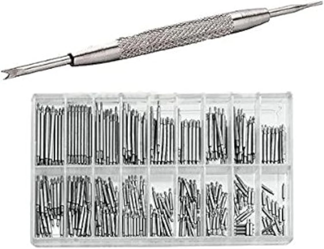 لوازم DIY صنایع دستی 360 عدد پین بند ساعت 6mm-23mm میله های فنری ابزار حذف کننده استیل ضد زنگ