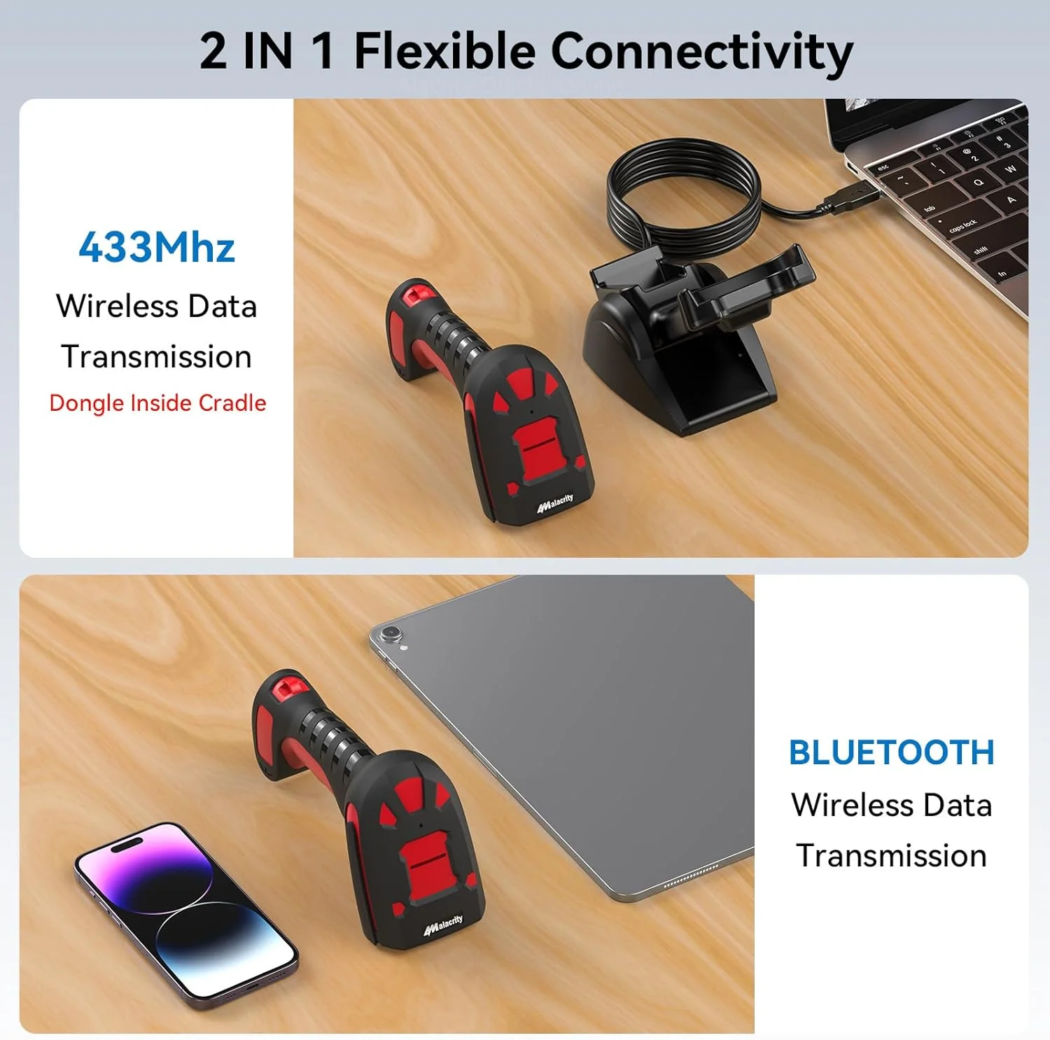 اسکنر بارکد صنعتی Alacrity DPM، پشتیبانی از نمادهای 1D 2D و Direct Part Marks، شارژ بیسیم، اتصال بیسیم 433MHz دوربرد و بلوتوث، بارکدخوان مقاوم در برابر ضربه و گرد و غبار، سبز اسکنر بارکد صنعتی Alacrity DPM، پشتیبانی از نمادهای 1D 2D و Direct Part Marks، شارژ بیسیم، اتصال بیسیم 433MHz دوربرد و بلوتوث، بارکدخوان مقاوم در برابر ضربه و گرد و غبار، سبز