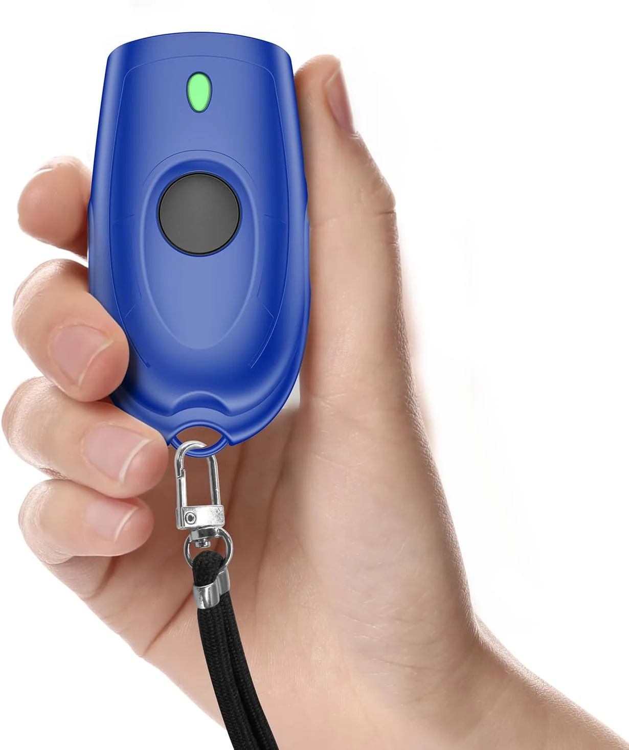 اسکنر بارکد بی سیم CCD 1D قابل حمل Alacrity با بند گردنی قابل تنظیم، بی سیم بلوتوث 2.4G 3 در 1 USB سیمی، مینی بارکد خوان سبک وزن برای کامپیوتر، تبلت، تلفن هوشمند، آبی