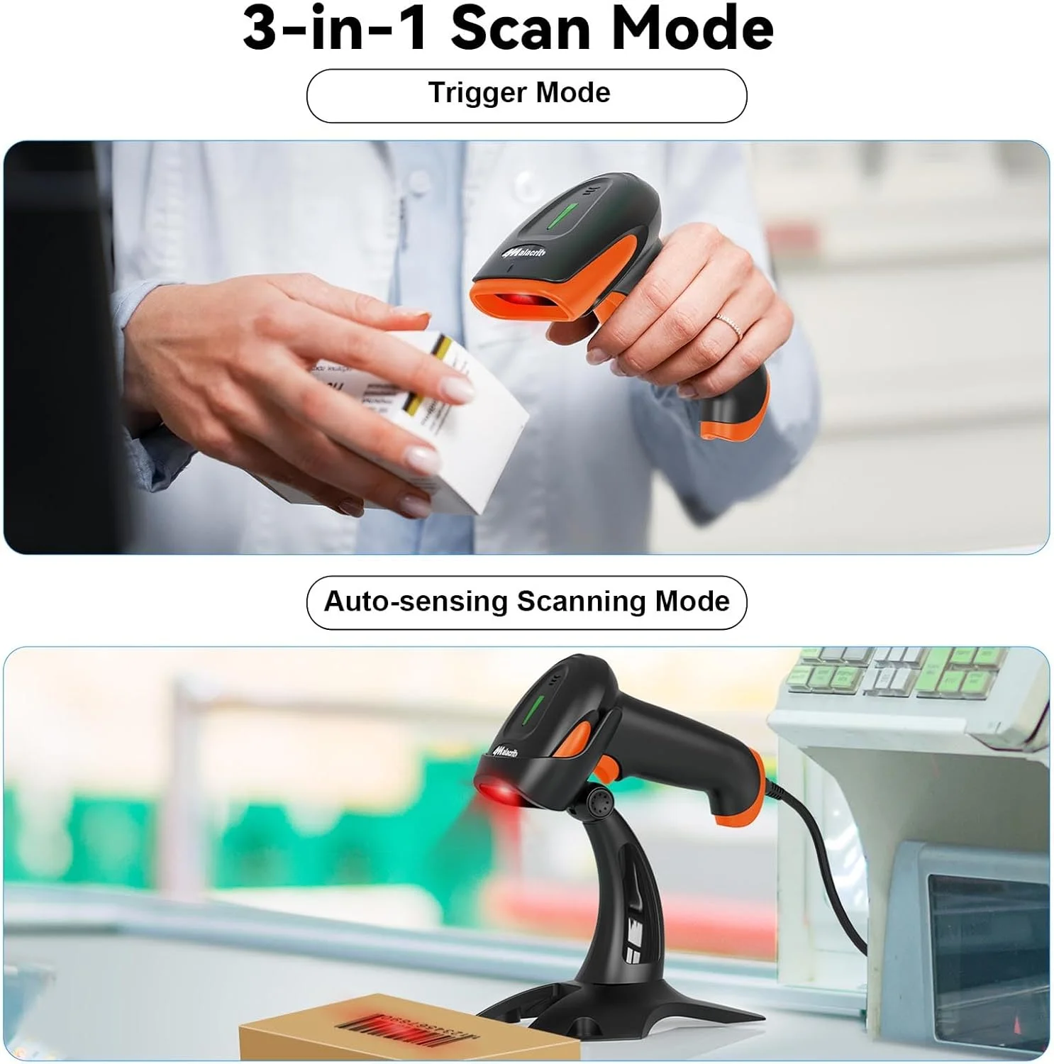 اسکنر بارکد بیسیم دو بعدی Alacrity مدل 9200DA، پشتیبانی از کدهای دیجیتال/صفحه نمایش 1D 2D QR، بارکدخوان دستی برای کامپیوتر/لپتاپ/ویندوز/مک اسکنر بارکد بیسیم دو بعدی Alacrity مدل 9200DA، پشتیبانی از کدهای دیجیتال/صفحه نمایش 1D 2D QR، بارکدخوان دستی برای کامپیوتر/لپتاپ/ویندوز/مک