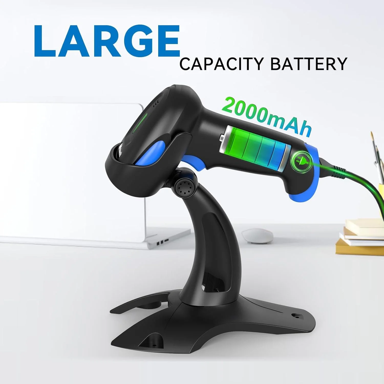 اسکنر بارکد بیسیم دو بعدی Alacrity مدل 9200DA، پشتیبانی از کدهای دیجیتال/صفحه نمایش 1D 2D QR، بارکدخوان دستی برای کامپیوتر/لپتاپ/ویندوز/مک اسکنر بارکد بیسیم دو بعدی Alacrity مدل 9200DA، پشتیبانی از کدهای دیجیتال/صفحه نمایش 1D 2D QR، بارکدخوان دستی برای کامپیوتر/لپتاپ/ویندوز/مک