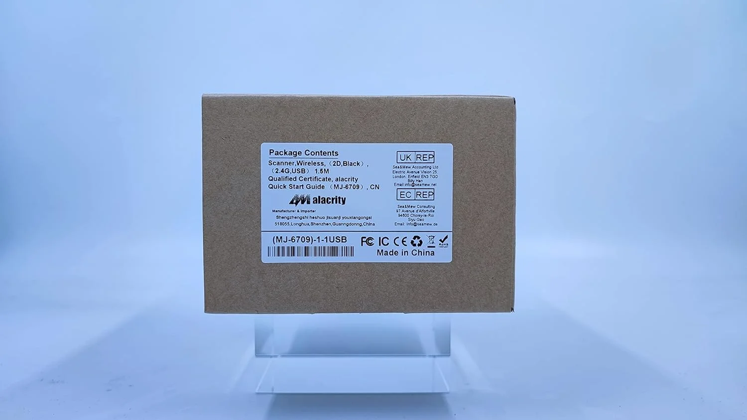 اسکنر بارکد بیسیم Alacrity 2D 1D QR با پایه، اسکنر بارکد هندزفری USB سیمی و بیسیم 2.4 گیگاهرتز، مناسب صنعت، خردهفروشی، لجستیک، انبار، مدل 6709DAS اسکنر بارکد بیسیم Alacrity 2D 1D QR با پایه، اسکنر بارکد هندزفری USB سیمی و بیسیم 2.4 گیگاهرتز، مناسب صنعت، خردهفروشی، لجستیک، انبار، مدل 6709DAS