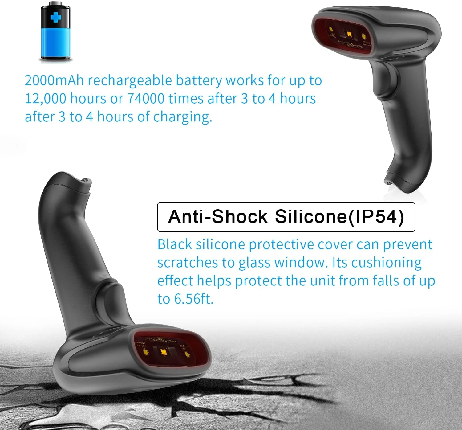 اسکنر بارکد بلوتوثی USB Alacrity با پایه، اسکنر بارکد هندزفری بی سیم همه کاره 3 در 1 قابل شارژ بی سیم، اسکنر بارکد 1D دستی USB، اسکنر موجودی بی سیم اسکنر بارکد بلوتوثی USB Alacrity با پایه، اسکنر بارکد هندزفری بی سیم همه کاره 3 در 1 قابل شارژ بی سیم، اسکنر بارکد 1D دستی USB، اسکنر موجودی بی سیم