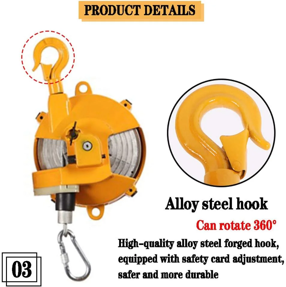 بالانسر فنری سنگین، نگهدارنده ابزار جمع شونده بالانسر فنری برای کارخانه و کارگاه، بالانسر ابزار خود قفل شونده قابل تنظیم، دارای گواهینامه CE ()