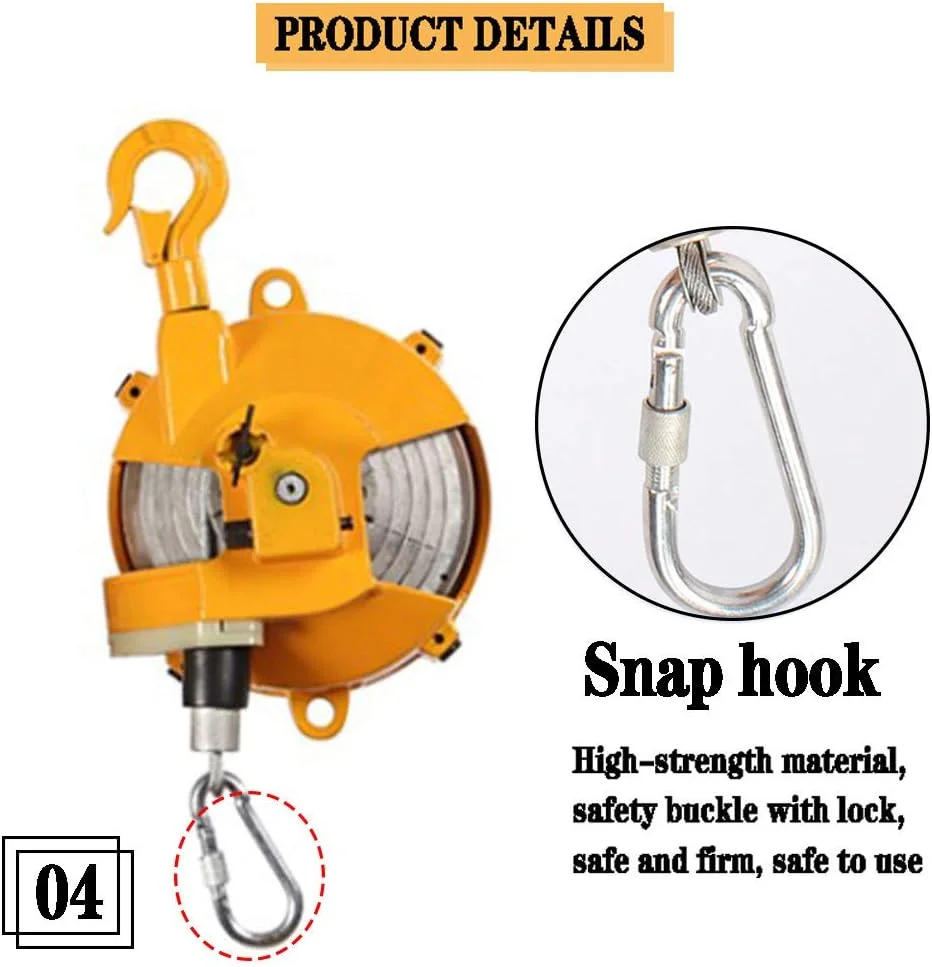 بالانسر فنری سنگین، نگهدارنده ابزار جمع شونده بالانسر فنری برای کارخانه و کارگاه، بالانسر ابزار خود قفل شونده قابل تنظیم، دارای گواهینامه CE ()