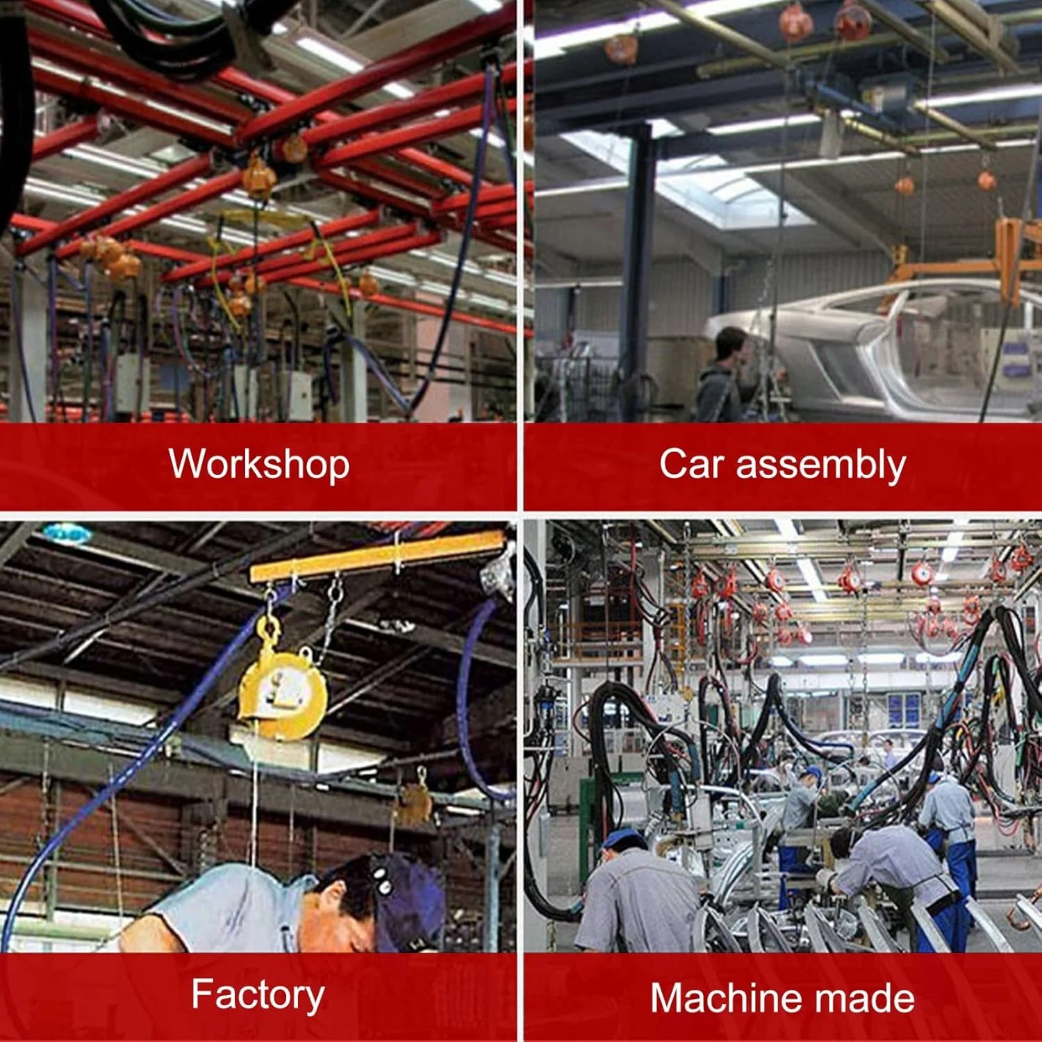 ابزار فنری تعادل 1.5 متری، ابزار فنری تعادل جمع شونده، جمع کننده تعادل قابل تنظیم برای خط مونتاژ و جابجایی مواد (سایز: 60-70 کیلوگرم)