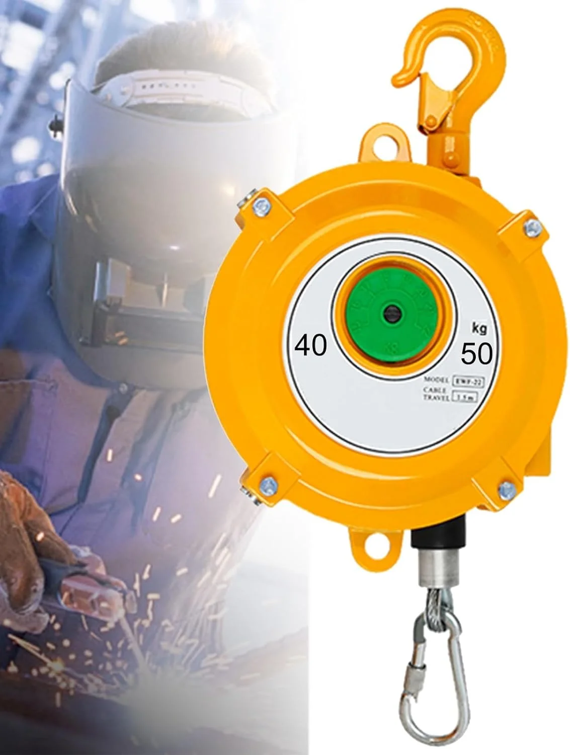 ابزار جمع شونده بالانسر فنری، بالانسر فنری قابل تنظیم، ظرفیت باربری قوی، بالانسر فنری آویز جوشکاری، برای ماشین آلات ساختمانی کارگاه کارخانه (سایز: 40-50 کیلوگرم) ابزار جمع شونده بالانسر فنری، بالانسر فنری قابل تنظیم، ظرفیت باربری قوی، بالانسر فنری آویز جوشکاری، برای ماشین آلات ساختمانی کارگاه کارخانه (سایز: 40-50 کیلوگرم)