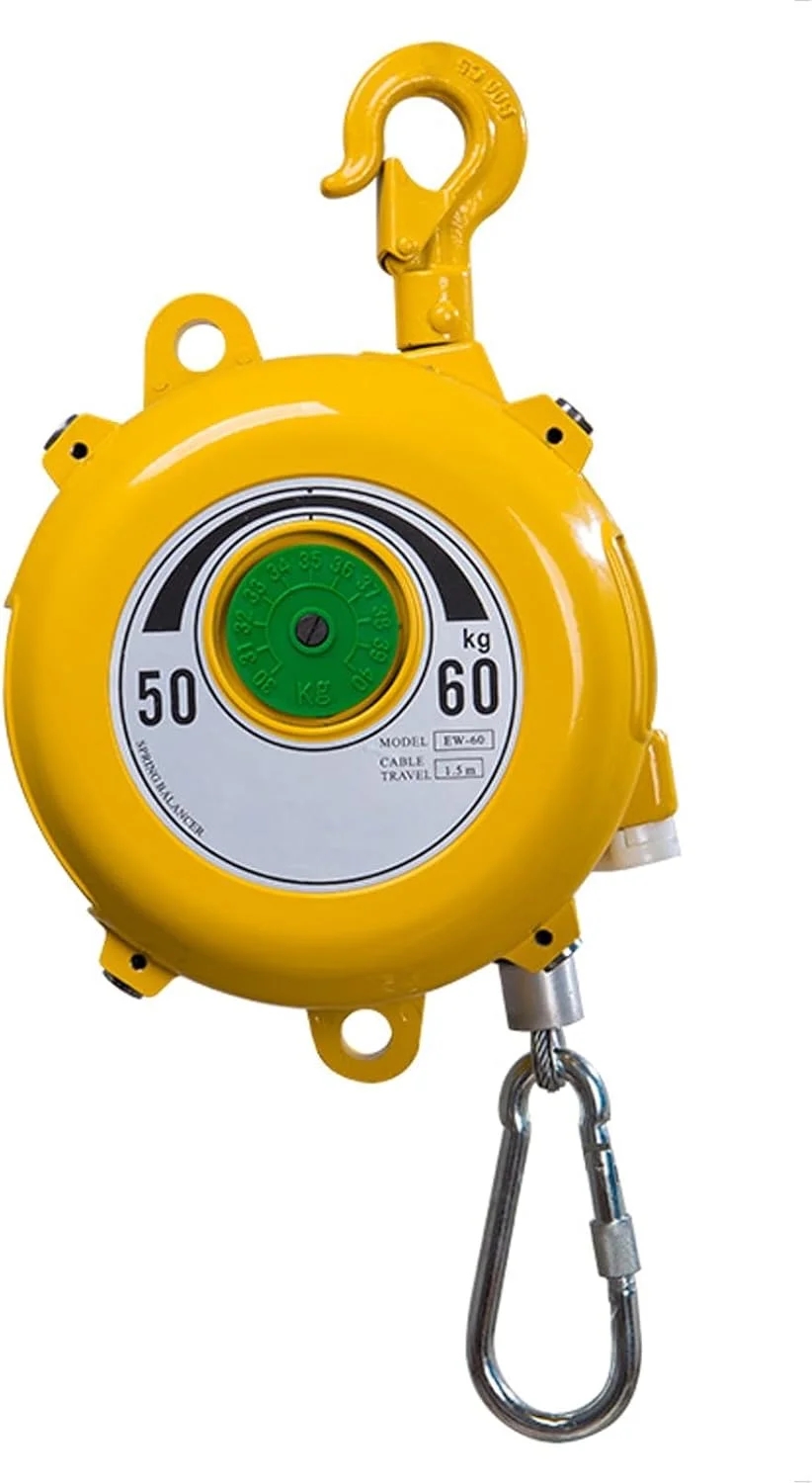 بالانسر فنری، بالانسر فنری آویز جوشکاری، ظرفیت باربری قوی، برای حذف خط مونتاژ، بالانسر ابزار سنگین با عملکرد خود قفل شونده (سایز: 50-60 کیلوگرم)