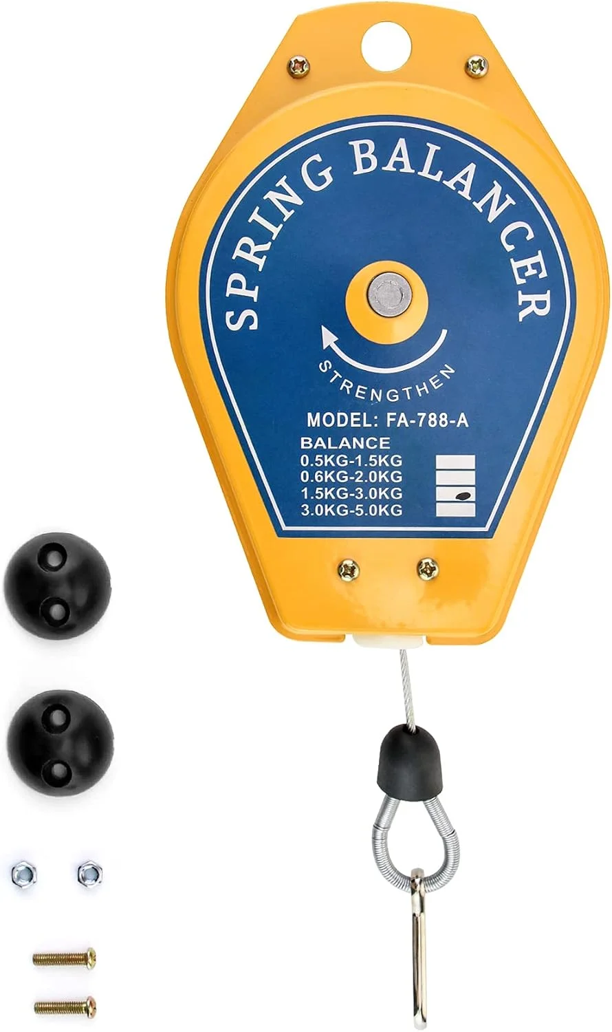 QWORK® بالانسر فنری، نگهدارنده ابزار آویز جمع شونده 1.5-3 کیلوگرمی برای خط مونتاژ