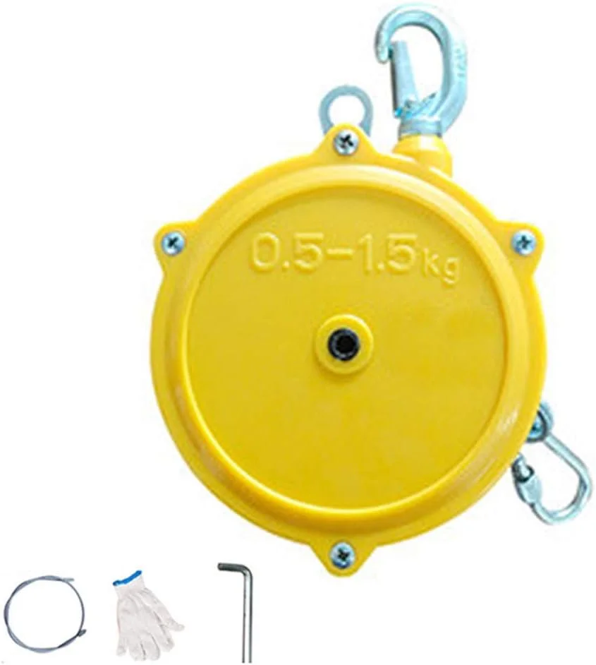 ابزار بالانسر فنری، بالانسر فنری 0.5-1.5 کیلوگرم، ابزار نگهدارنده آویز بالانسر فنری جمع شونده قابل حمل برای خط مونتاژ، بدنه آلومینیومی سبک