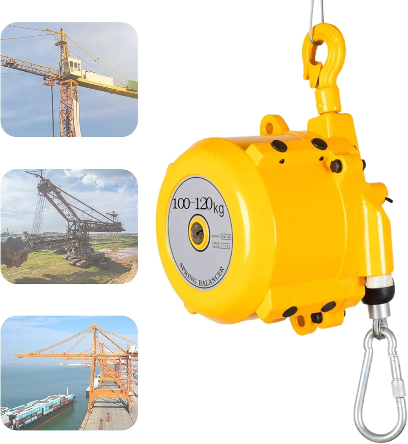 بالانسر فنری، بالانسر ابزار با قلاب و سیم بکسل، برای خط مونتاژ، کارگاه و تجهیزات خودرو، ابزار کمکی چند منظوره، تجهیزات نگهدارنده آویز ابزار فنری جمع شونده (رنگ