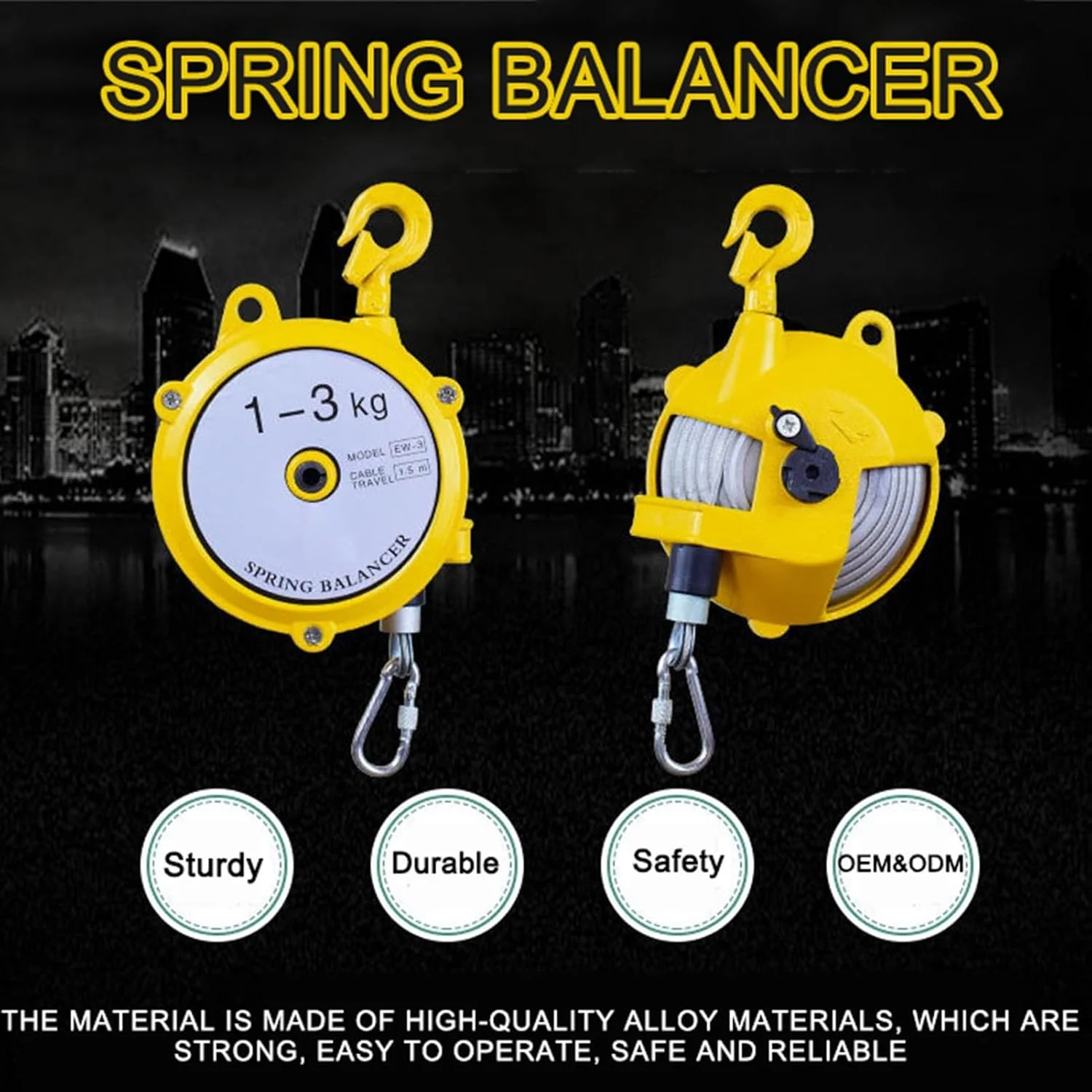 بالانسر فنری، بالانسر ابزار با قلاب و سیم بکسل، برای خط مونتاژ، کارگاه و تجهیزات خودرو، ابزار کمکی چند منظوره، تجهیزات نگهدارنده آویز ابزار فنری جمع شونده (رنگ بالانسر فنری، بالانسر ابزار با قلاب و سیم بکسل، برای خط مونتاژ، کارگاه و تجهیزات خودرو، ابزار کمکی چند منظوره، تجهیزات نگهدارنده آویز ابزار فنری جمع شونده (رنگ