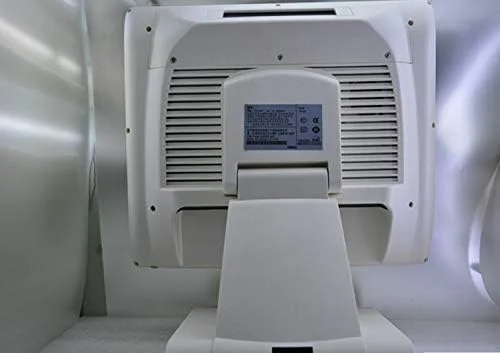 سیستم پوز GHQERTY استوک 15 اینچی، دستگاه پوز All in One، ترمینال پوز صفحه لمسی All in one کامپیوتر رومیزی شیری رنگ