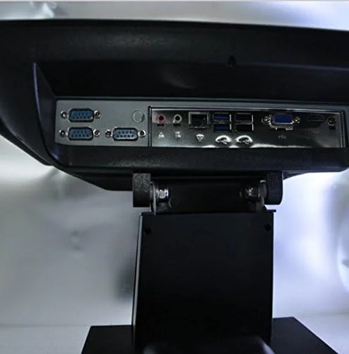 سیستم پوز یکپارچه GHQERTY با صفحه لمسی 15 اینچی، دستگاه پوز همه کاره، کامپیوتر رومیزی مشکی