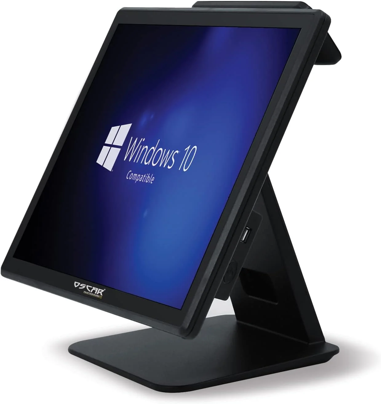 دستگاه POS لمسی OSCAR EMINENT 5 | پردازنده Core i5 نسل 5 با فرکانس 2.2 گیگاهرتز | رم 4 گیگابایت | SSD 128 گیگابایت | LED 17 اینچ | رزولوشن 1280x1024 (همراه با نمایشگر مشتری VFD، مشکی)