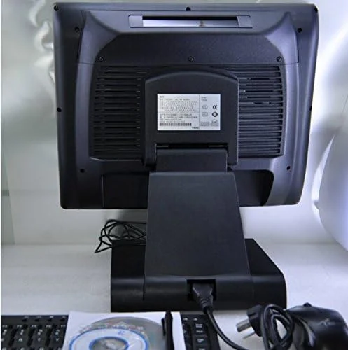 دستگاه POS یکپارچه 15 اینچی، دستگاه POS لمسی، کامپیوتر رومیزی یکپارچه مشکی Leunlee
