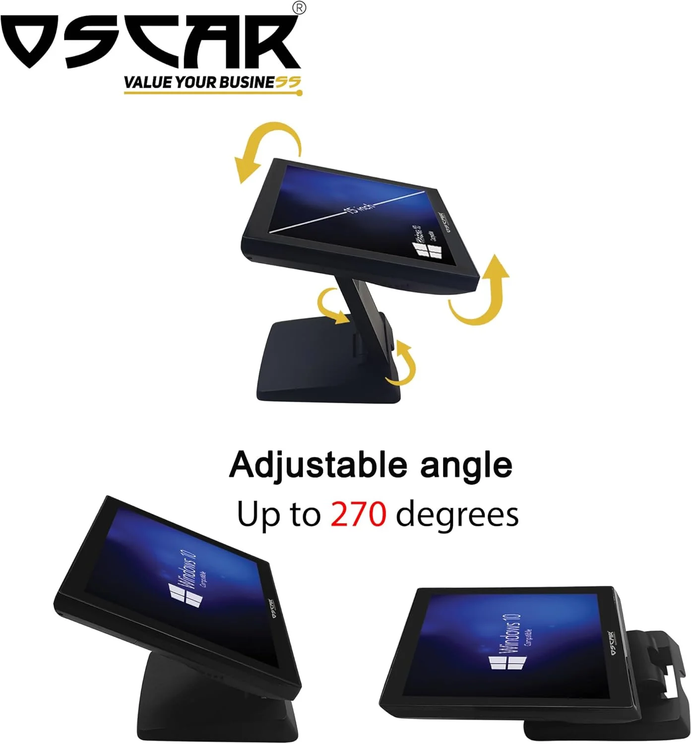 دستگاه پوز لمسی OSCAR CARDINAL، ترمینال فروشگاهی، دستگاه صدور فاکتور | پردازنده Core i5 نسل 4 با فرکانس 2.0 گیگاهرتز | رم 4 گیگابایت | SSD 128 گیگابایت | LED 15 اینچ | رزولوشن 1024x768 (بدون VFD و MSR، مشکی) دستگاه پوز لمسی OSCAR CARDINAL، ترمینال فروشگاهی، دستگاه صدور فاکتور | پردازنده Core i5 نسل 4 با فرکانس 2.0 گیگاهرتز | رم 4 گیگابایت | SSD 128 گیگابایت | LED 15 اینچ | رزولوشن 1024x768 (بدون VFD و MSR، مشکی)