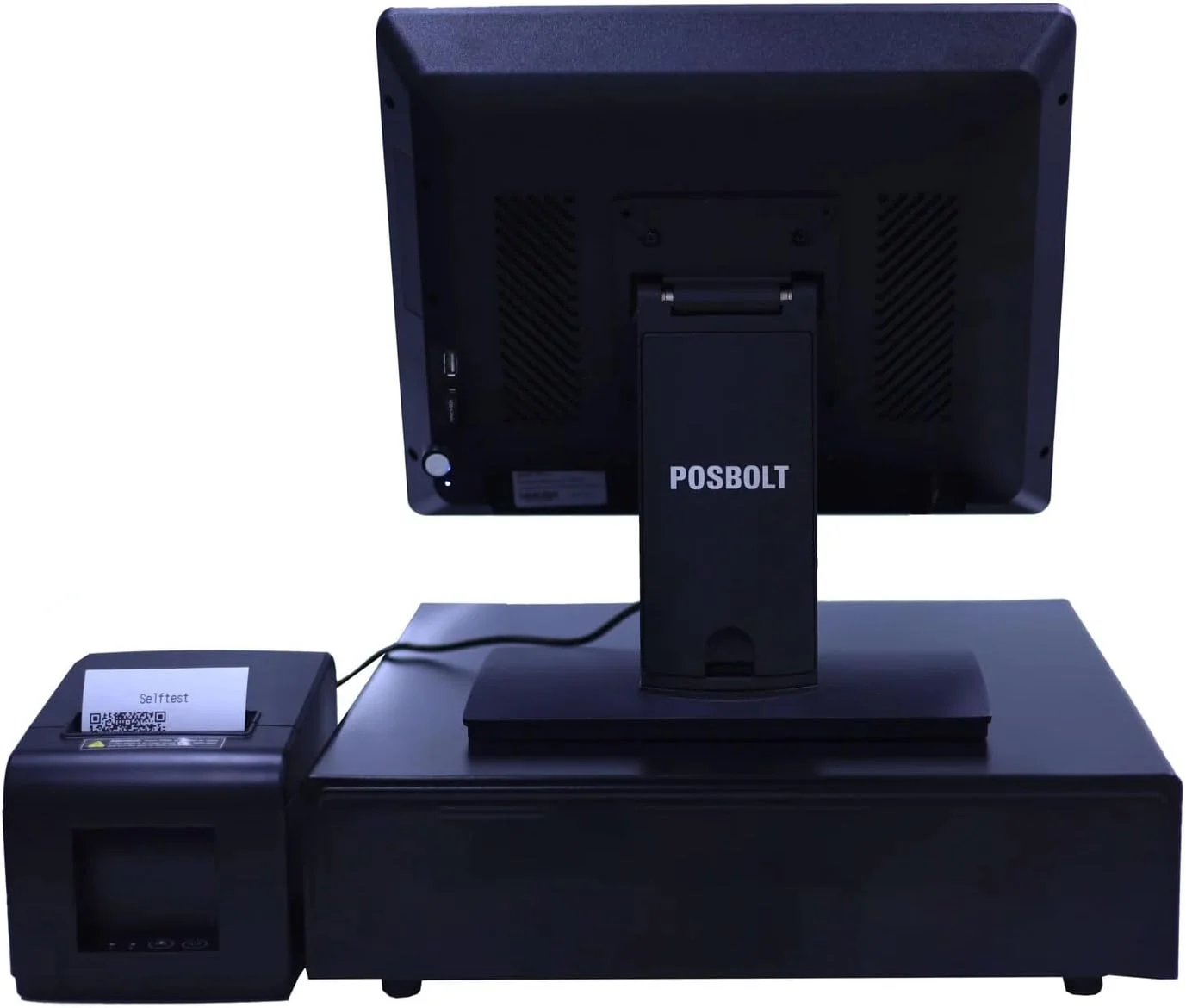 مجموعه سیستم POS خرده فروشی POSBOLT با نرم افزار (Core i5، 4 گیگابایت رم، 128 گیگابایت SSD، صفحه نمایش لمسی 15 اینچی)