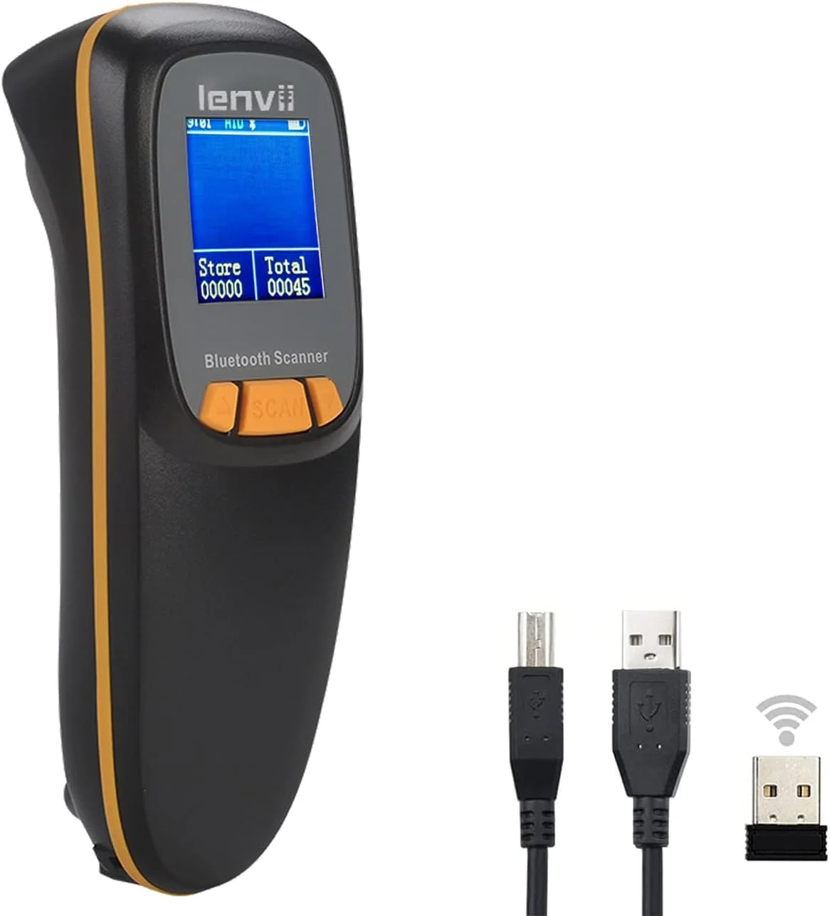بارکد خوان بی سیم مینی LENVII R777 بلوتوث 3 در 1 قابل حمل مشکی