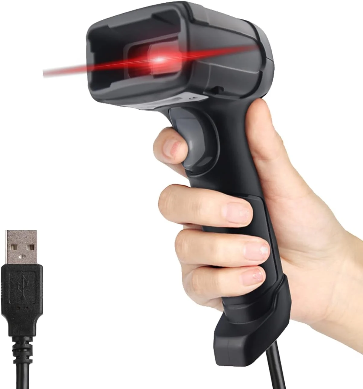 اسکنر بارکد سیمی دو بعدی LENVII F510، اسکنر کد QR دستی، بارکد USB