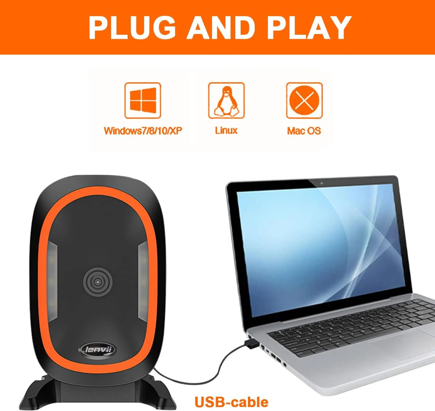 اسکنر بارکد رومیزی LENVII D2200، اسکنر بارکد دو بعدی چند جهته، هندزفری، اتوماتیک، USB، اسکنر کد QR، حسگر تصویر اتوماتیک، اسکنر بارکد تک بعدی اسکنر بارکد رومیزی LENVII D2200، اسکنر بارکد دو بعدی چند جهته، هندزفری، اتوماتیک، USB، اسکنر کد QR، حسگر تصویر اتوماتیک، اسکنر بارکد تک بعدی