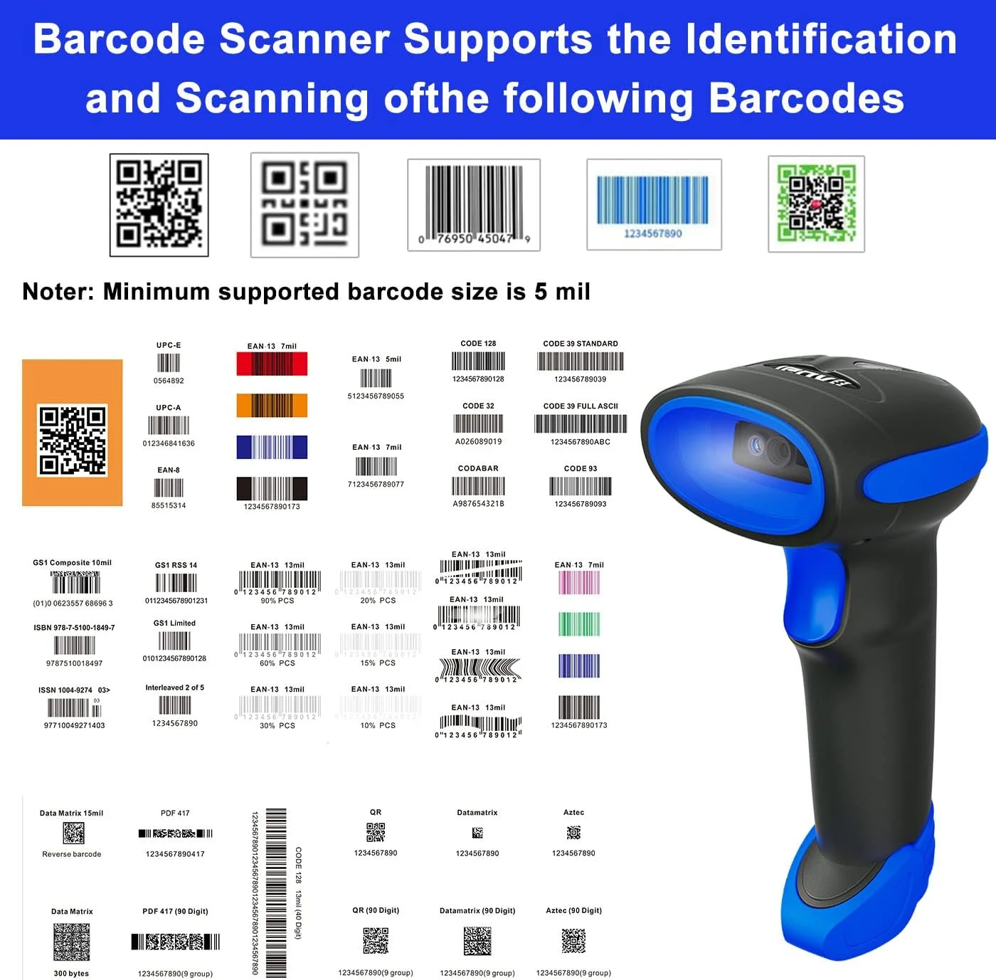 بارکد خوان دو بعدی بی سیم LENVII CW200 2 در 1، بارکد خوان دستی، اسکنر کد QR، اسکنر بارکد USB برای استفاده در فروشگاه، سوپرمارکت، انبار بارکد خوان دو بعدی بی سیم LENVII CW200 2 در 1، بارکد خوان دستی، اسکنر کد QR، اسکنر بارکد USB برای استفاده در فروشگاه، سوپرمارکت، انبار