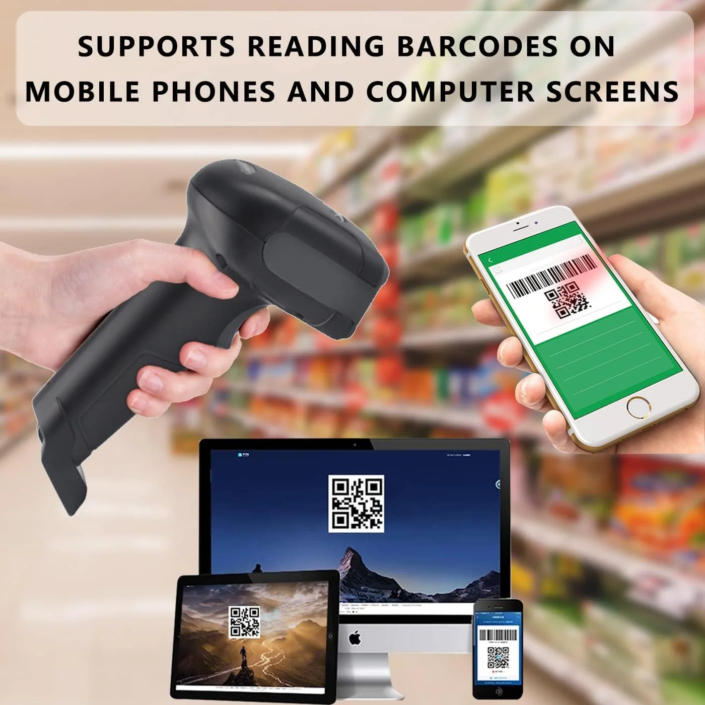 اسکنر بارکد سیمی دو بعدی LENVII F510، اسکنر کد QR دستی، بارکد USB اسکنر بارکد سیمی دو بعدی LENVII F510، اسکنر کد QR دستی، بارکد USB
