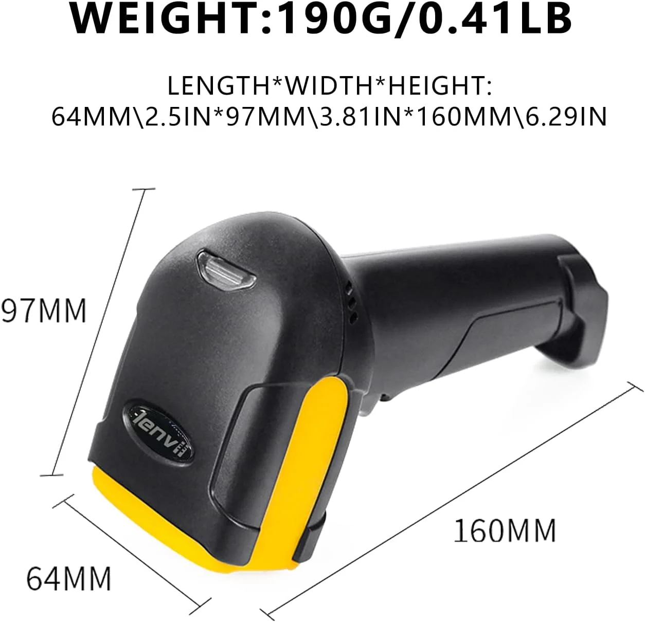 اسکنر بارکد سیمی دو بعدی LENVII F510، اسکنر کد QR دستی، بارکد خوان USB تک بعدی برای فروشگاه، سوپرمارکت، لجستیک، کتابخانه (زرد) اسکنر بارکد سیمی دو بعدی LENVII F510، اسکنر کد QR دستی، بارکد خوان USB تک بعدی برای فروشگاه، سوپرمارکت، لجستیک، کتابخانه (زرد)