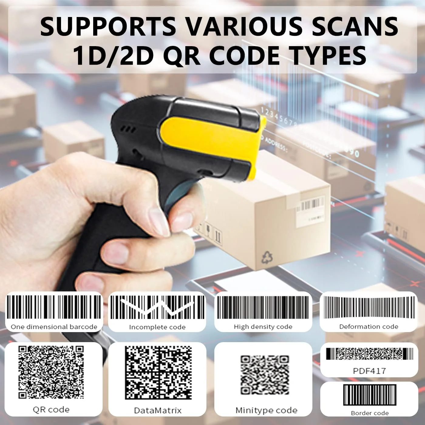 اسکنر بارکد سیمی دو بعدی LENVII F510، اسکنر کد QR دستی، بارکد خوان USB تک بعدی برای فروشگاه، سوپرمارکت، لجستیک، کتابخانه (زرد) اسکنر بارکد سیمی دو بعدی LENVII F510، اسکنر کد QR دستی، بارکد خوان USB تک بعدی برای فروشگاه، سوپرمارکت، لجستیک، کتابخانه (زرد)