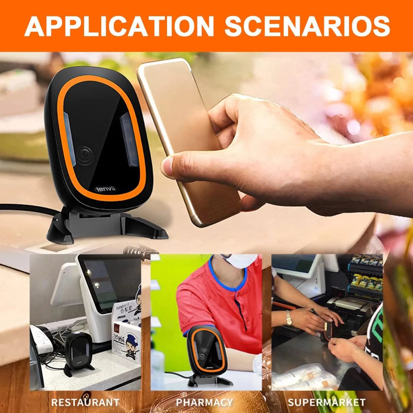 اسکنر بارکد رومیزی LENVII D2200، اسکنر بارکد دو بعدی چند جهته، هندزفری، اتوماتیک، USB، اسکنر کد QR، حسگر تصویر اتوماتیک، اسکنر بارکد تک بعدی اسکنر بارکد رومیزی LENVII D2200، اسکنر بارکد دو بعدی چند جهته، هندزفری، اتوماتیک، USB، اسکنر کد QR، حسگر تصویر اتوماتیک، اسکنر بارکد تک بعدی