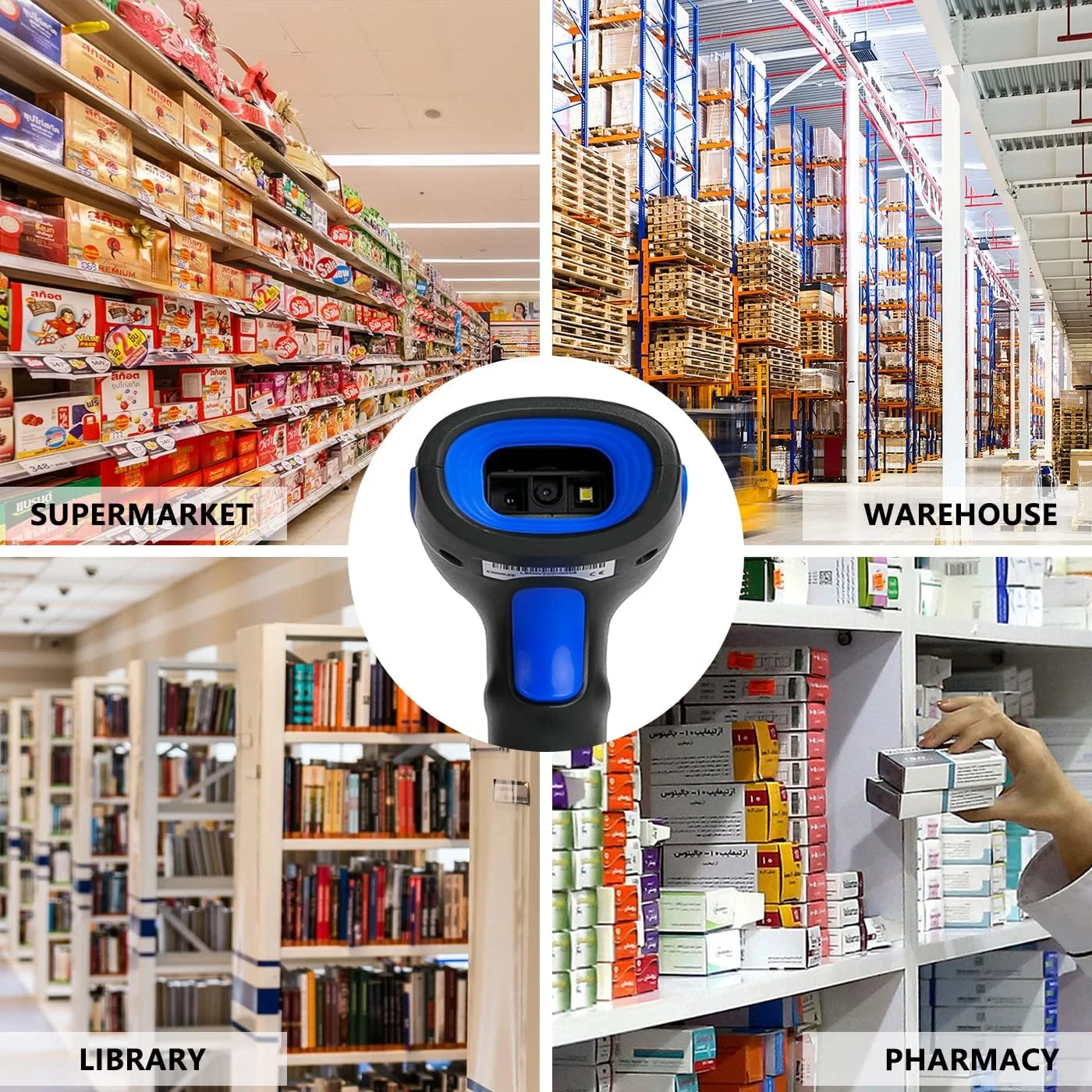 بارکد خوان دو بعدی بی سیم LENVII CW200 2 در 1، بارکد خوان دستی، اسکنر کد QR، اسکنر بارکد USB برای استفاده در فروشگاه، سوپرمارکت، انبار بارکد خوان دو بعدی بی سیم LENVII CW200 2 در 1، بارکد خوان دستی، اسکنر کد QR، اسکنر بارکد USB برای استفاده در فروشگاه، سوپرمارکت، انبار