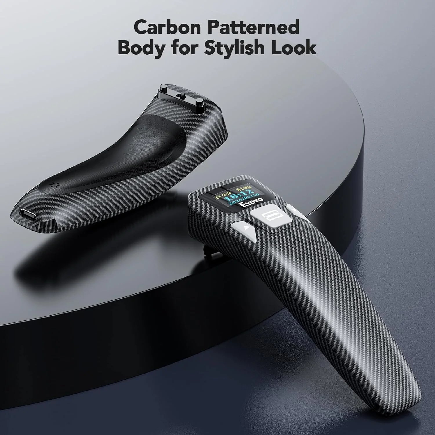 اسکنر بارکد بلوتوثی کوچک و قابل حمل Eyoyo EY040 2D با نمایشگر دیجیتال هوشمند، اسکنر بی‌سیم و سیمی USB 1D UPC QR کد خوان برای کتابخانه سازگار با تلفن اندروید، آیفون، آیپد، لپ‌تاپ