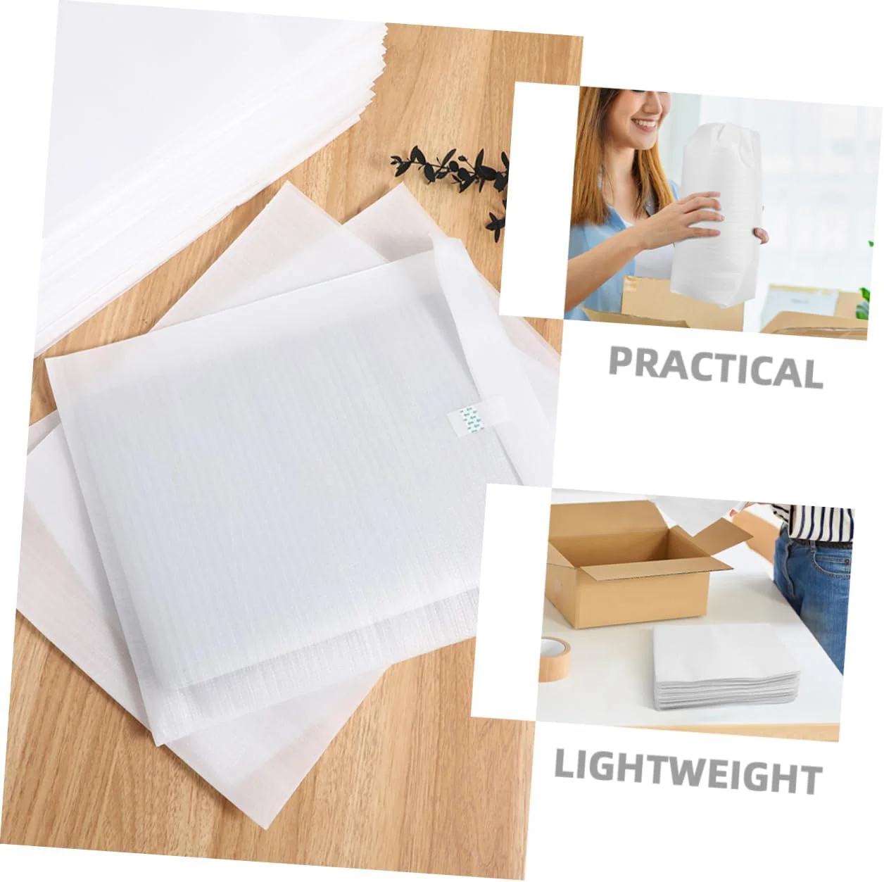 بسته 100 عددی کیسه های بسته بندی حبابدار BCOATH - فوم EPE برای بسته بندی و محافظت از ظروف، لیوان ها و اشیاء شکستنی - سفید بسته 100 عددی کیسه های بسته بندی حبابدار BCOATH - فوم EPE برای بسته بندی و محافظت از ظروف، لیوان ها و اشیاء شکستنی - سفید