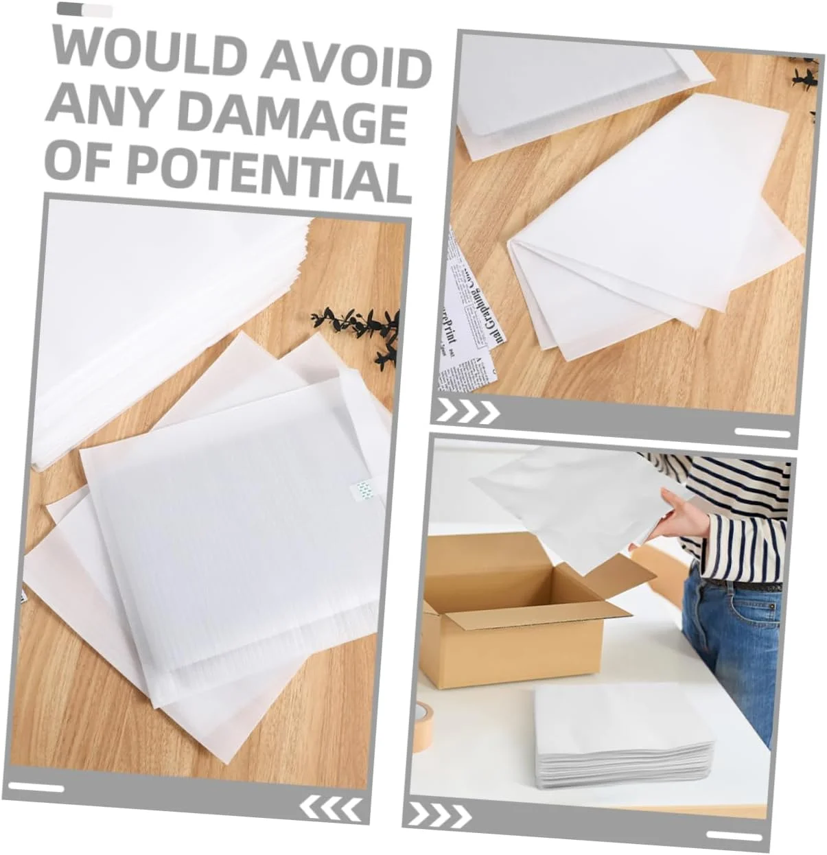 بسته 100 عددی کیسه های بسته بندی حبابدار BCOATH - فوم EPE برای بسته بندی و محافظت از ظروف، لیوان ها و اشیاء شکستنی - سفید بسته 100 عددی کیسه های بسته بندی حبابدار BCOATH - فوم EPE برای بسته بندی و محافظت از ظروف، لیوان ها و اشیاء شکستنی - سفید