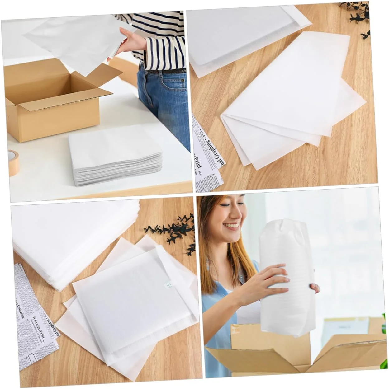 بسته 100 عددی کیسه های بسته بندی حبابدار BCOATH - فوم EPE برای بسته بندی و محافظت از ظروف، لیوان ها و اشیاء شکستنی - سفید بسته 100 عددی کیسه های بسته بندی حبابدار BCOATH - فوم EPE برای بسته بندی و محافظت از ظروف، لیوان ها و اشیاء شکستنی - سفید