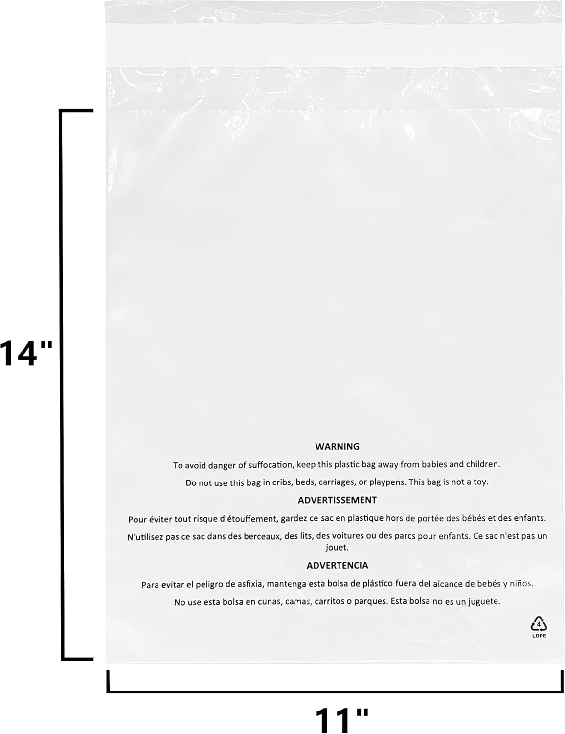 پلی بگ های شفاف خود چسب PolyPackers با ابعاد 11 در 14 اینچ همراه با هشدار خفگی - چسب دائمی - مطابق با استانداردهای FBA برای بسته بندی لباس، پیراهن و غیره - پلاستیک LDPE با ضخامت 1.5 میل (بسته 500 عددی) پلی بگ های شفاف خود چسب PolyPackers با ابعاد 11 در 14 اینچ همراه با هشدار خفگی - چسب دائمی - مطابق با استانداردهای FBA برای بسته بندی لباس، پیراهن و غیره - پلاستیک LDPE با ضخامت 1.5 میل (بسته 500 عددی)