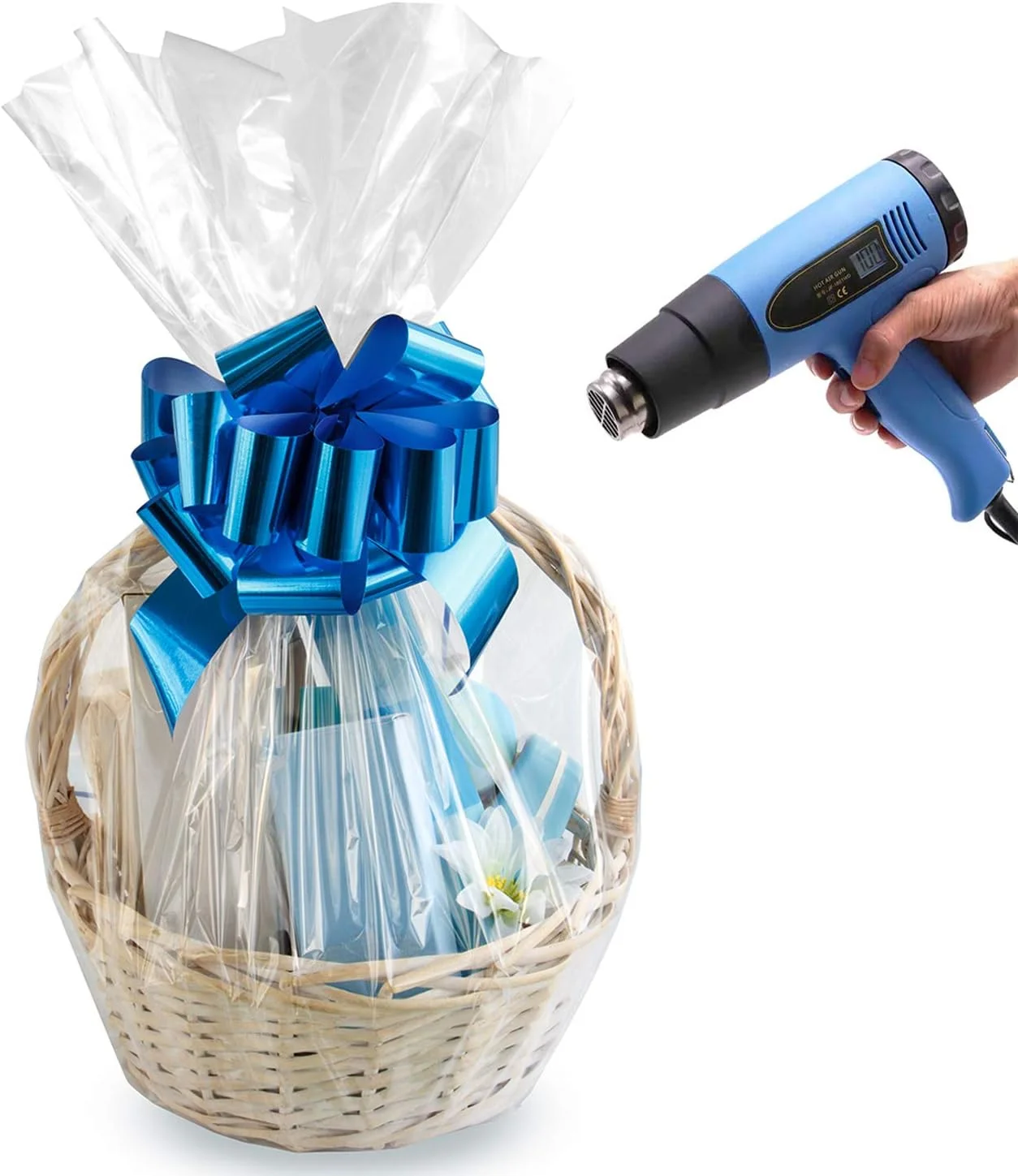 بسته 50 عددی روکش حرارتی Morepack، سایز 38x53 سانتی متر، کیسه های شفاف PVC برای بسته بندی هدیه، سبد و پروژه های DIY خانگی بسته 50 عددی روکش حرارتی Morepack، سایز 38x53 سانتی متر، کیسه های شفاف PVC برای بسته بندی هدیه، سبد و پروژه های DIY خانگی