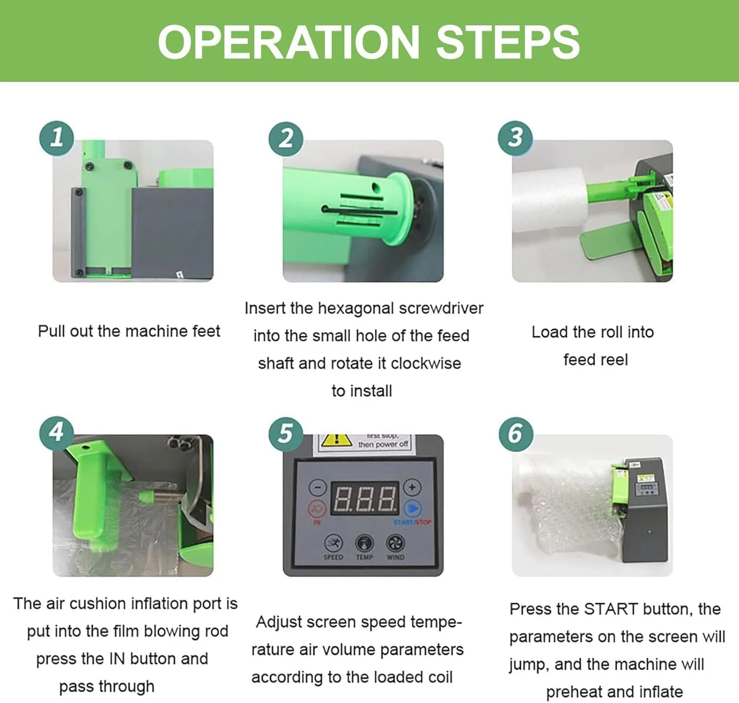 دستگاه تولید بالشتک هوا اتوماتیک، 12 متر در دقیقه، دستگاه حرفه ای پرکننده بالشتک هوا برای بسته بندی، دمای حرارت دهی 160-200 درجه، مناسب برای بسته بندی، اسباب کشی، حمل و نقل و انبارداری دستگاه تولید بالشتک هوا اتوماتیک، 12 متر در دقیقه، دستگاه حرفه ای پرکننده بالشتک هوا برای بسته بندی، دمای حرارت دهی 160-200 درجه، مناسب برای بسته بندی، اسباب کشی، حمل و نقل و انبارداری