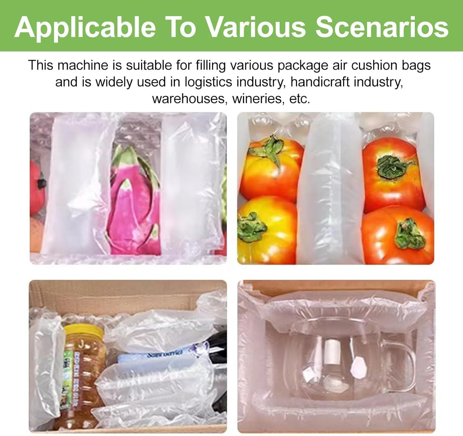 دستگاه تولید بالشتک هوا اتوماتیک، 12 متر در دقیقه، دستگاه حرفه ای پرکننده بالشتک هوا برای بسته بندی، دمای حرارت دهی 160-200 درجه، مناسب برای بسته بندی، اسباب کشی، حمل و نقل و انبارداری دستگاه تولید بالشتک هوا اتوماتیک، 12 متر در دقیقه، دستگاه حرفه ای پرکننده بالشتک هوا برای بسته بندی، دمای حرارت دهی 160-200 درجه، مناسب برای بسته بندی، اسباب کشی، حمل و نقل و انبارداری