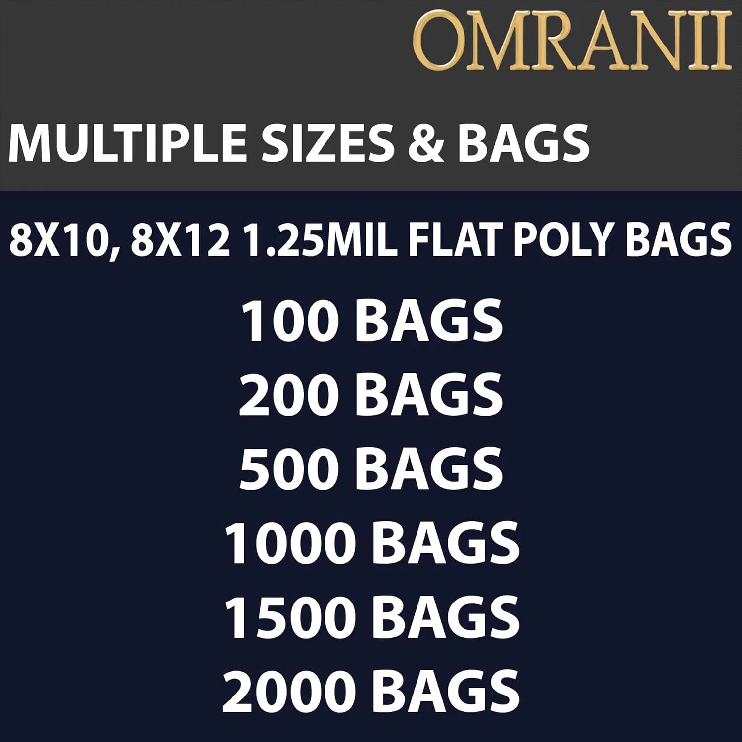 کیسه های پلی اتیلن شفاف تخت عمران ایی - سایزهای مختلف 8"x10" و 100 عدد کیسه 1.25 میل بسته بندی پلاستیکی تخت با سر باز | کیسه های پلاستیکی انعطاف پذیر و بادوام | پلی اتیلن با چگالی کم (LDPE) کیسه های پلی اتیلن شفاف تخت عمران ایی - سایزهای مختلف 8"x10" و 100 عدد کیسه 1.25 میل بسته بندی پلاستیکی تخت با سر باز | کیسه های پلاستیکی انعطاف پذیر و بادوام | پلی اتیلن با چگالی کم (LDPE)