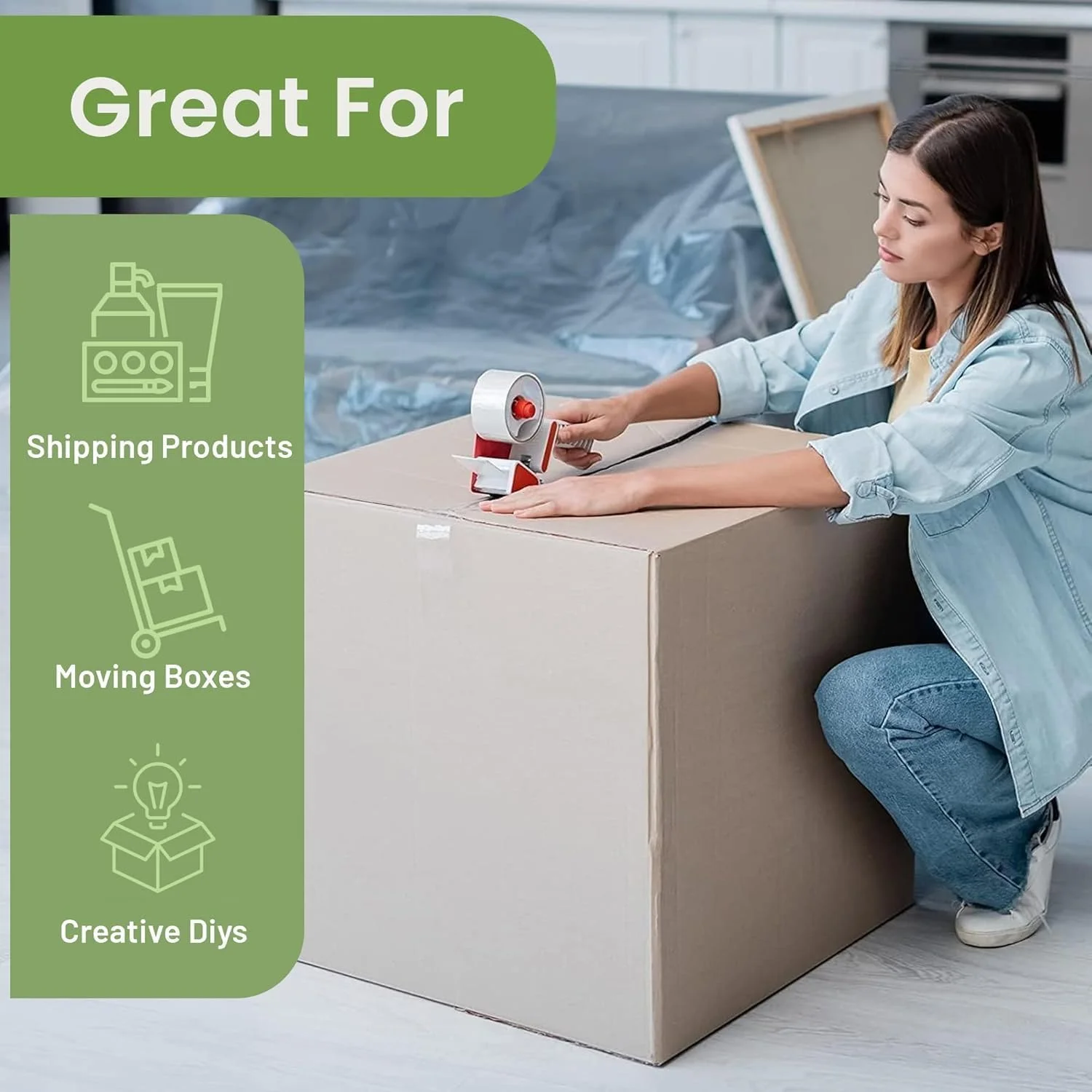 نوار چسب بسته بندی شفاف HOOJO® - 2 اینچ x 50 یارد، نوار بسته بندی چسبی سنگین برای مهر و موم کردن جعبه ها، بسته ها، کیسه های پستی و کارتن های اسباب کشی - نوار قوی اداری و حمل و نقل (6 رول، 2 اینچ x 50 یارد) نوار چسب بسته بندی شفاف HOOJO® - 2 اینچ x 50 یارد، نوار بسته بندی چسبی سنگین برای مهر و موم کردن جعبه ها، بسته ها، کیسه های پستی و کارتن های اسباب کشی - نوار قوی اداری و حمل و نقل (6 رول، 2 اینچ x 50 یارد)