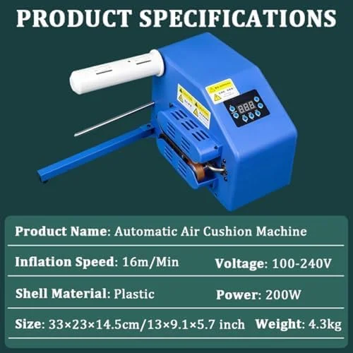 دستگاه تولید بالشتک هوا برای بسته بندی، دستگاه کوسن هوا با سرعت بالا 16 متر در دقیقه، تنظیم هوشمند 200 وات، گرمایش سریع در 30 ثانیه، ایده آل برای بسته بندی کیسه هوا آبی دستگاه تولید بالشتک هوا برای بسته بندی، دستگاه کوسن هوا با سرعت بالا 16 متر در دقیقه، تنظیم هوشمند 200 وات، گرمایش سریع در 30 ثانیه، ایده آل برای بسته بندی کیسه هوا آبی