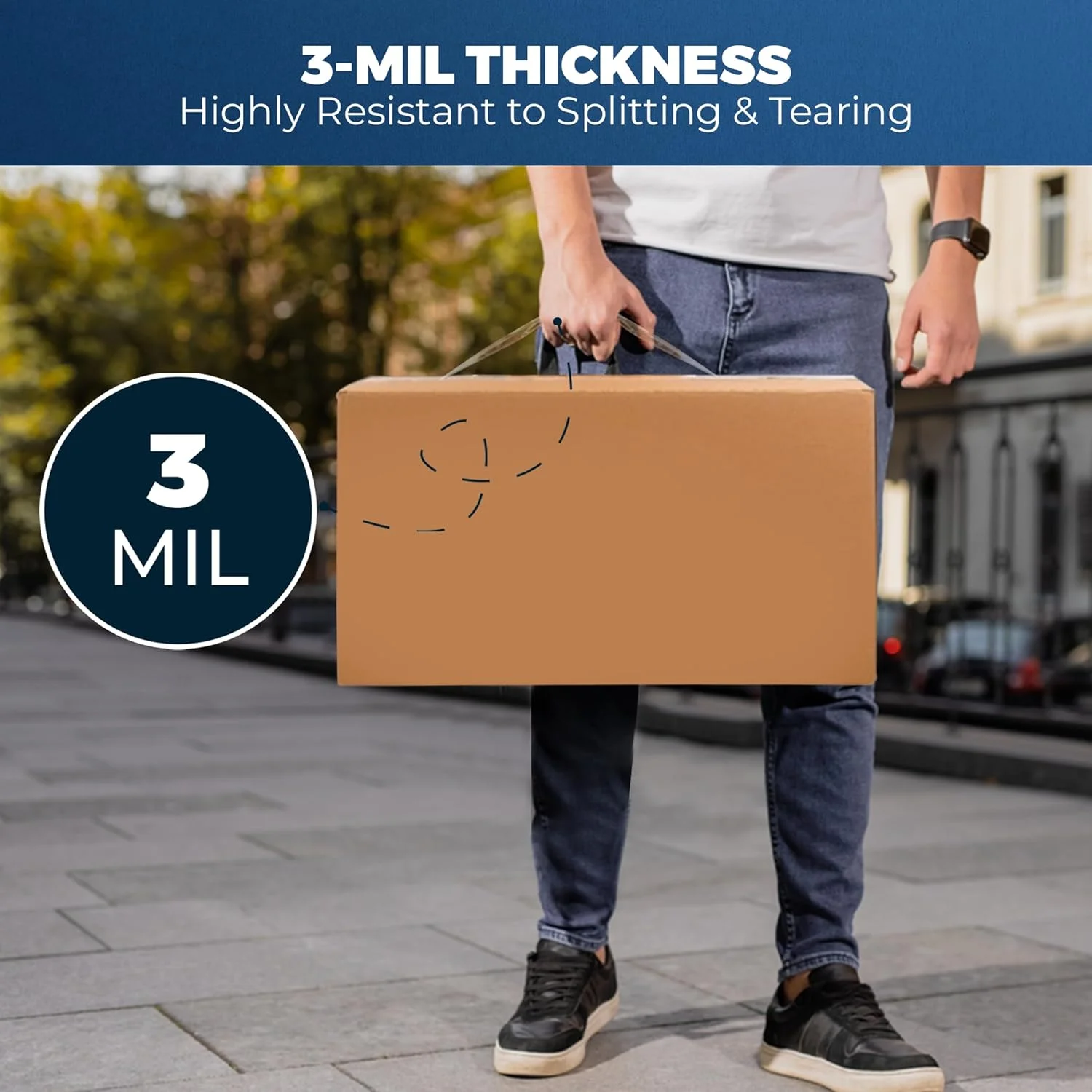 نوار بسته بندی ضخیم Tapewell با دستگاه پخش کننده، هسته 1.5 اینچی - 3 رول - نوار چسب شفاف برای جعبه ها، بسته بندی، ارسال پستی و لوازم اسباب کشی - 1.88 اینچ در 22.2 یارد نوار بسته بندی ضخیم Tapewell با دستگاه پخش کننده، هسته 1.5 اینچی - 3 رول - نوار چسب شفاف برای جعبه ها، بسته بندی، ارسال پستی و لوازم اسباب کشی - 1.88 اینچ در 22.2 یارد