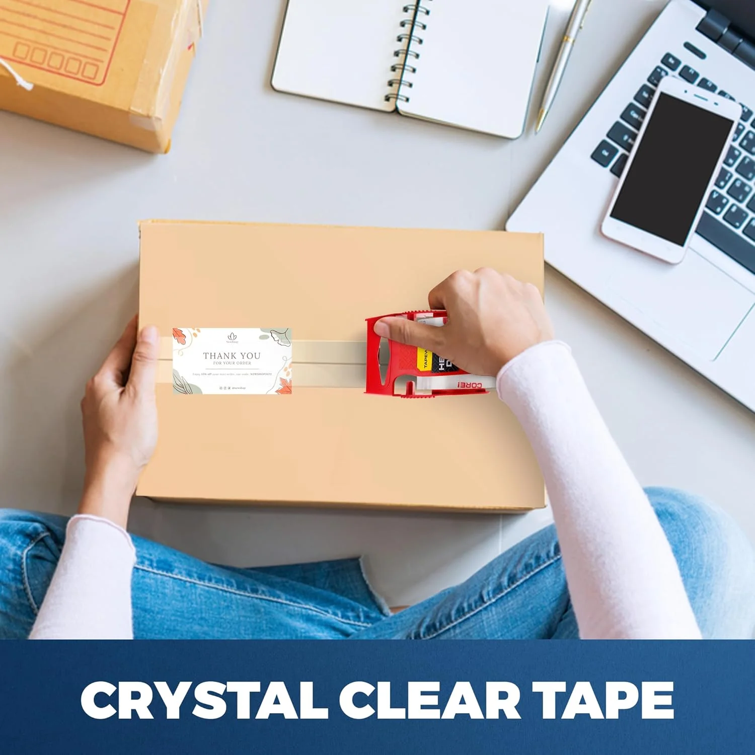 نوار بسته بندی ضخیم Tapewell با دستگاه پخش کننده، هسته 1.5 اینچی - 3 رول - نوار چسب شفاف برای جعبه ها، بسته بندی، ارسال پستی و لوازم اسباب کشی - 1.88 اینچ در 22.2 یارد نوار بسته بندی ضخیم Tapewell با دستگاه پخش کننده، هسته 1.5 اینچی - 3 رول - نوار چسب شفاف برای جعبه ها، بسته بندی، ارسال پستی و لوازم اسباب کشی - 1.88 اینچ در 22.2 یارد